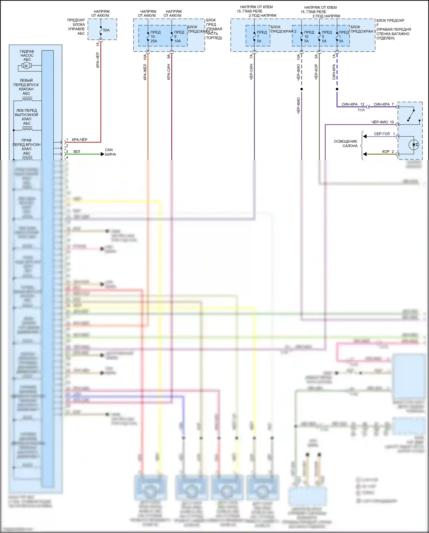 S8 Audi D4 рестайлинг (2013-2018): Антиблокировочная система abs электросхема (1 из 2) 