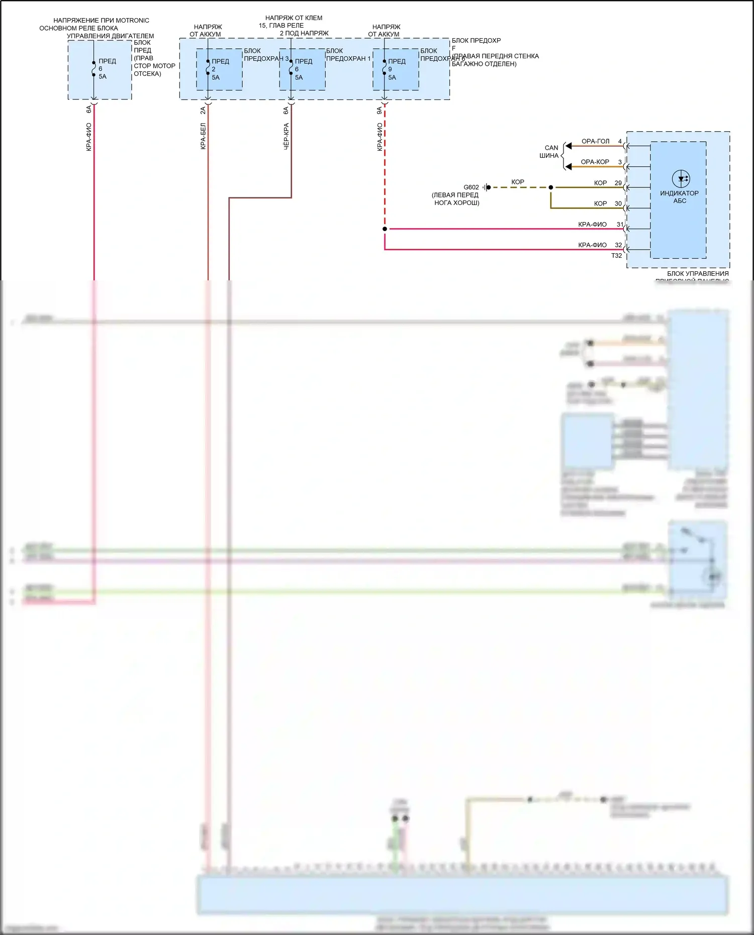 S8 Audi D4 рестайлинг (2013-2018): Антиблокировочная система abs электросхема (2 из 2) 