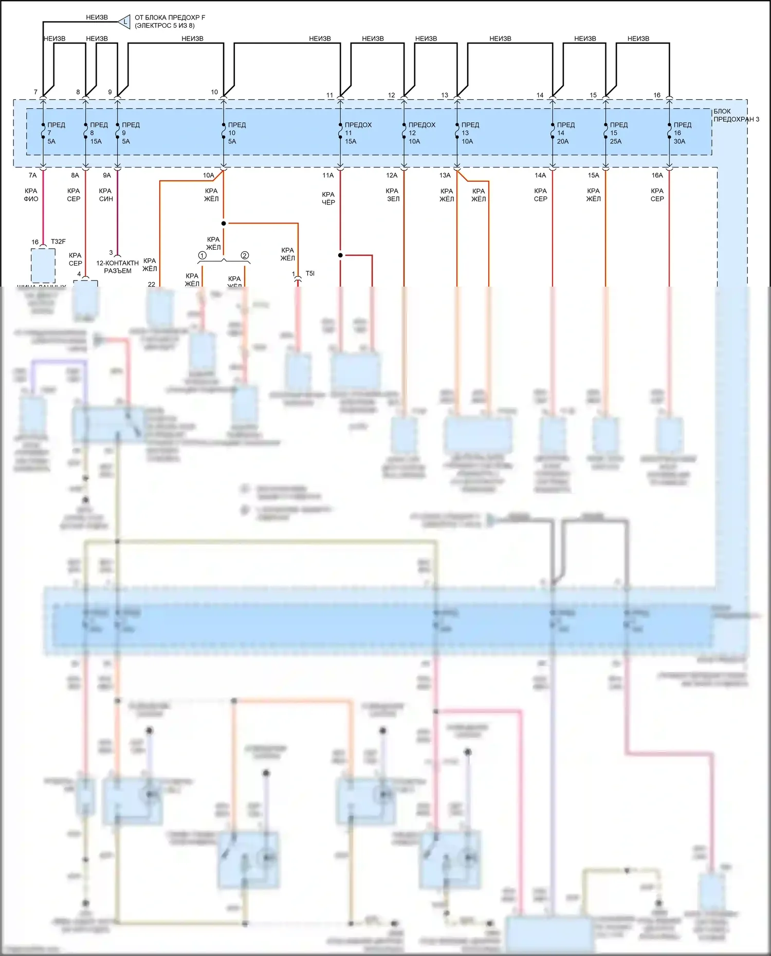 S8 Audi D4 рестайлинг (2013-2018): Электросхема блока предохранителей реле (6 из 8) 