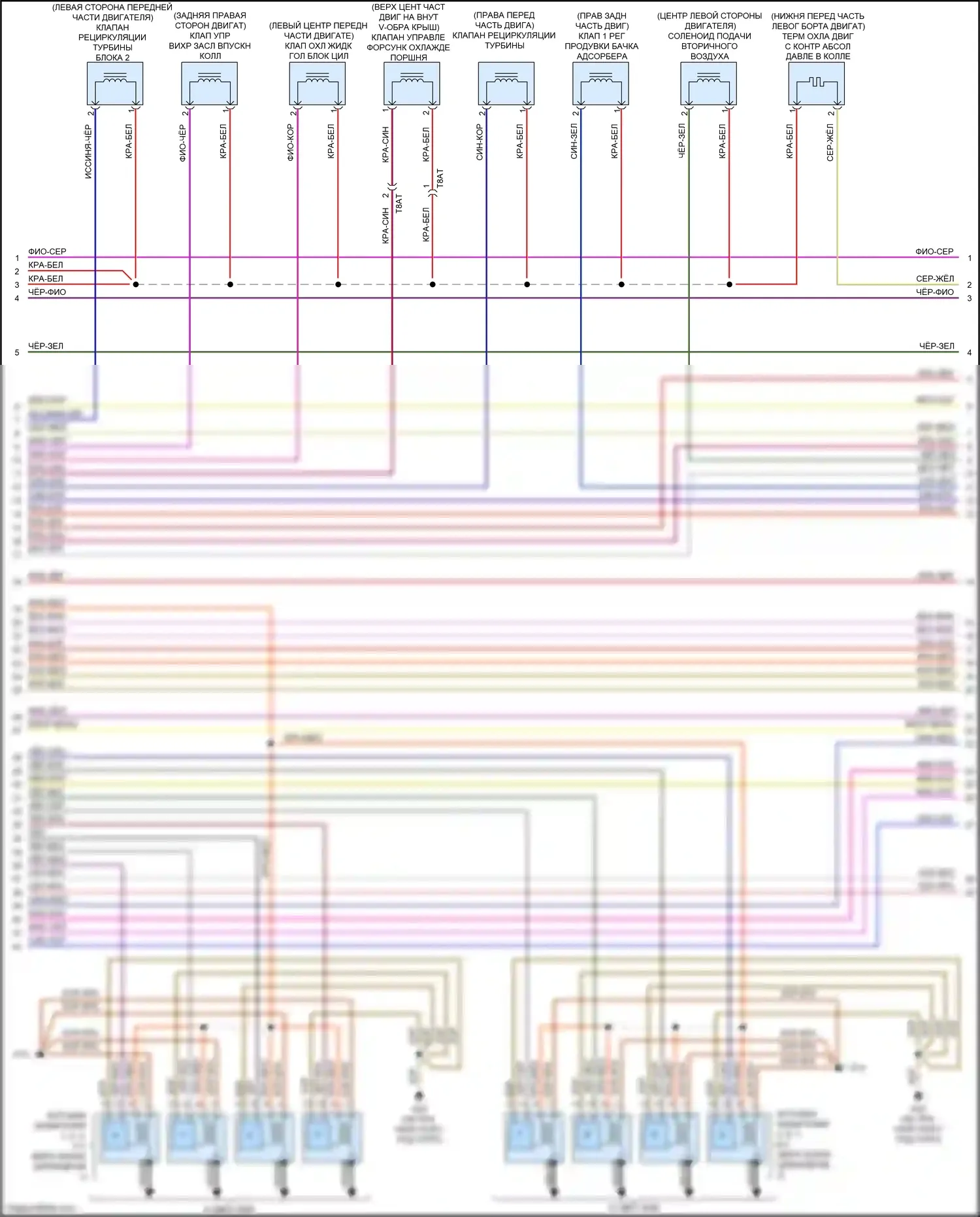S8 Audi D4 рестайлинг (2013-2018): Электросхема двигателя 4.0л турбо (10 из 11) 