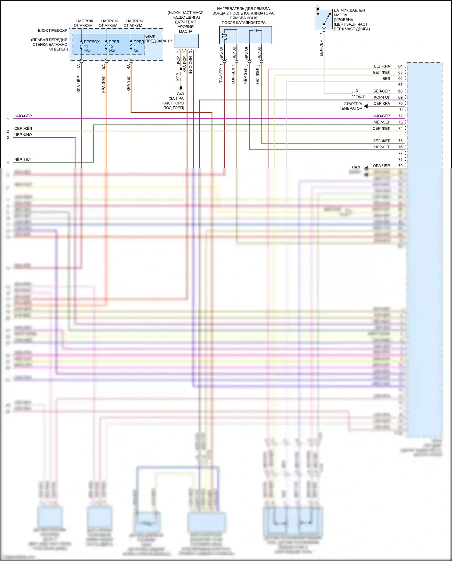 S8 Audi D4 рестайлинг (2013-2018): Электросхема двигателя 4.0л турбо (11 из 11) 