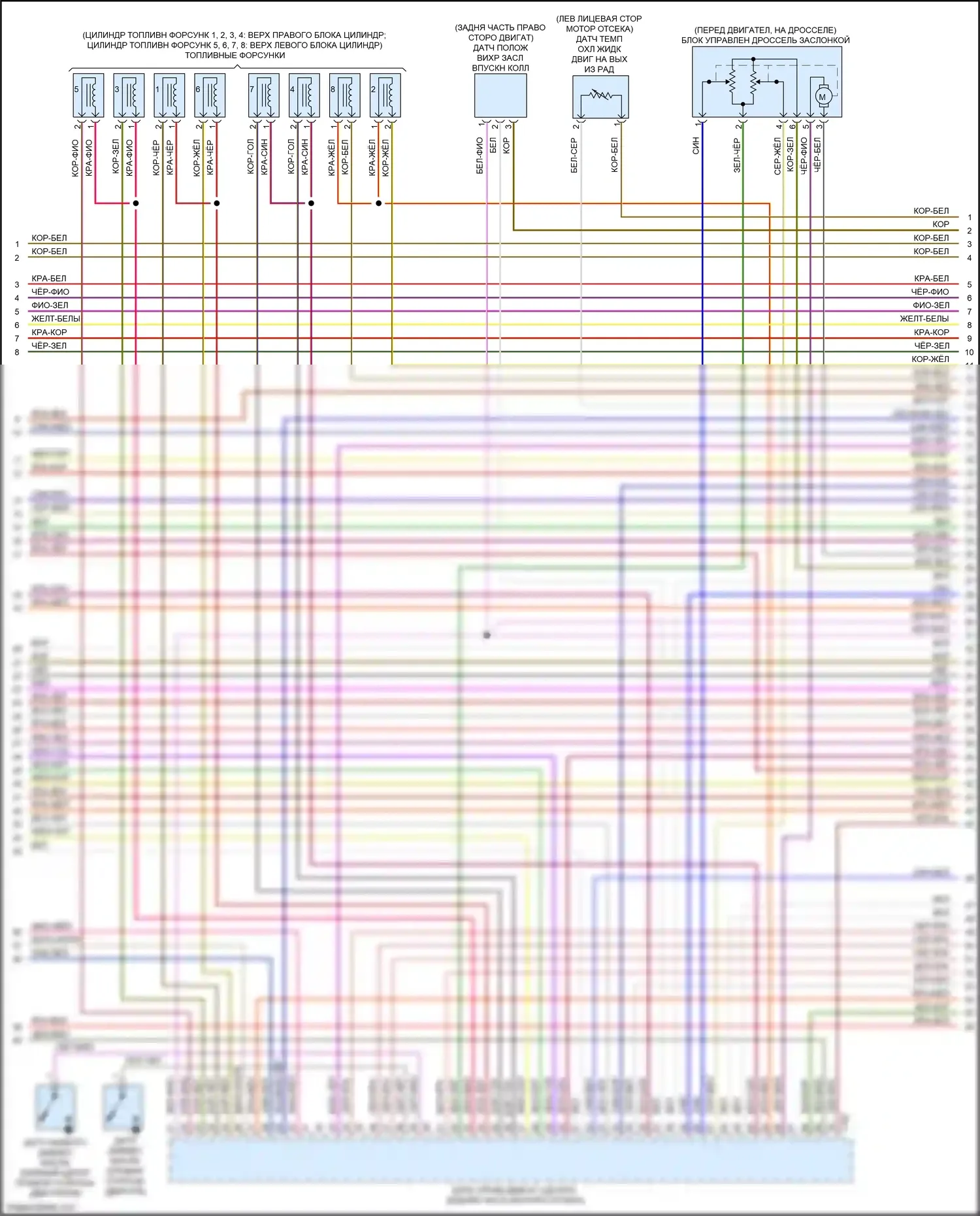 S8 Audi D4 рестайлинг (2013-2018): Электросхема двигателя 4.0л турбо (6 из 11) 
