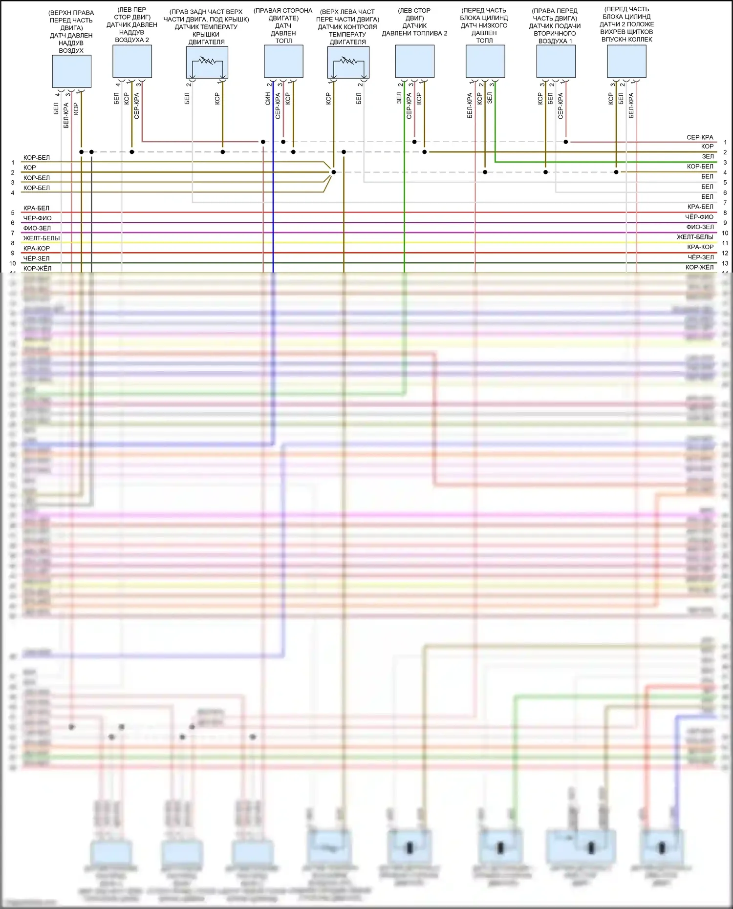 S8 Audi D4 рестайлинг (2013-2018): Электросхема двигателя 4.0л турбо (7 из 11) 