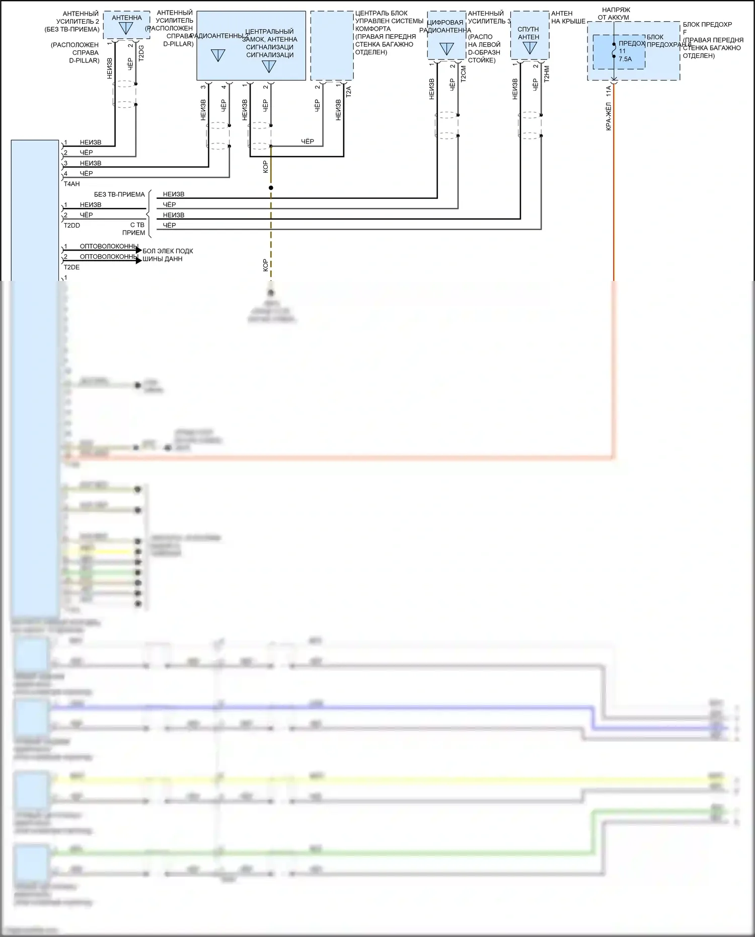 S8 Audi D4 рестайлинг (2013-2018): Электросхема магнитолы, bose (1 из 2) 