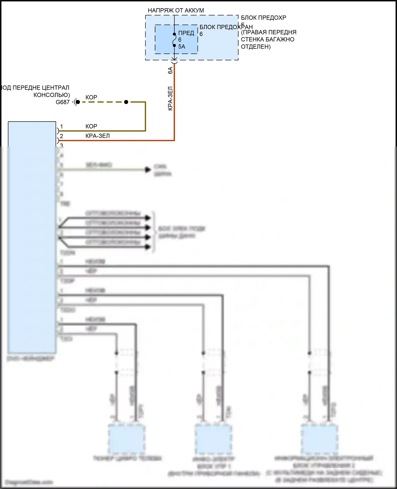 S8 Audi D4 рестайлинг (2013-2018): Электросхема устройства смены дисков cd/dvd 