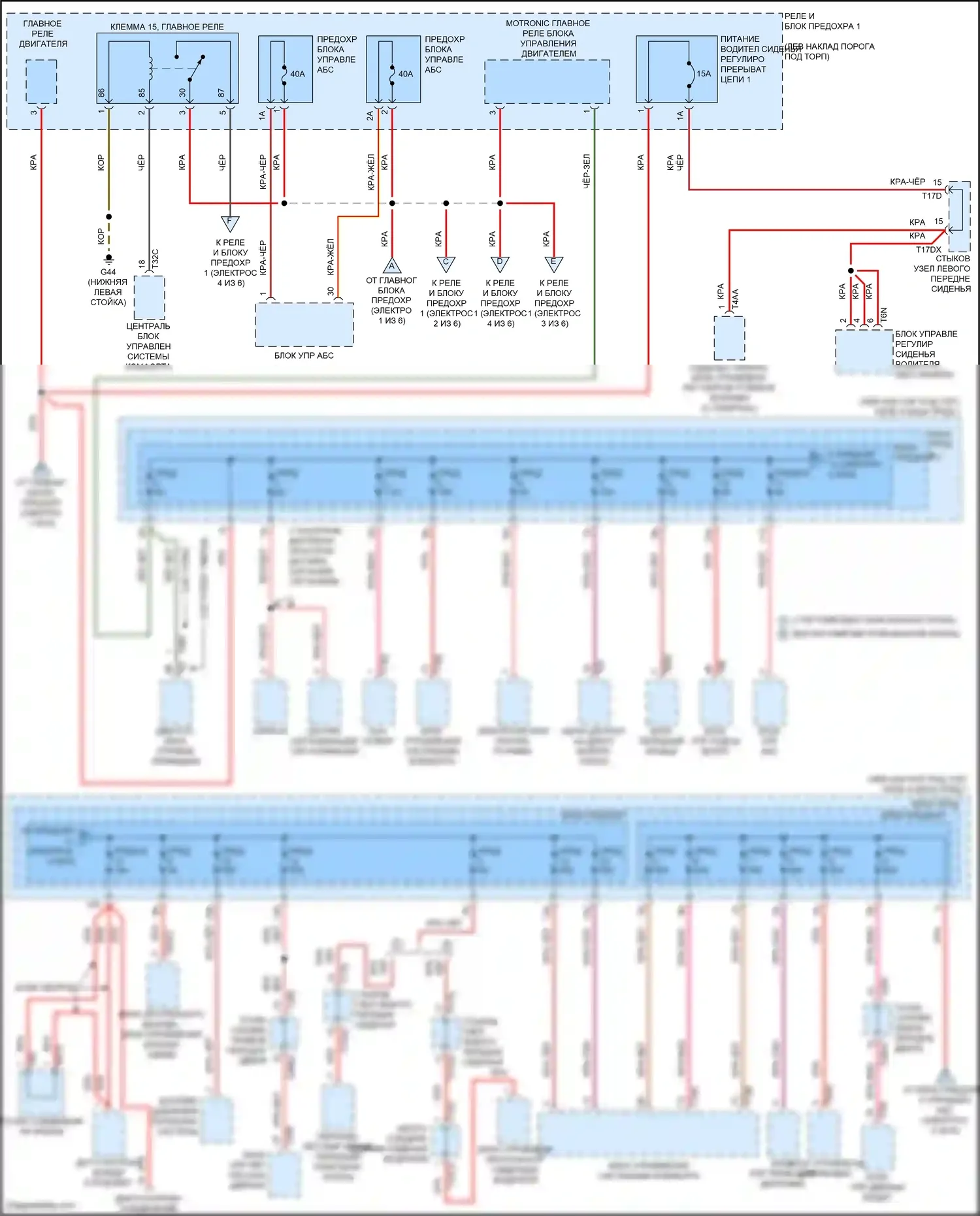 SQ5 Sportback Audi FY (2020-2024): Электросхема блока предохранителей реле (2 из 6) 