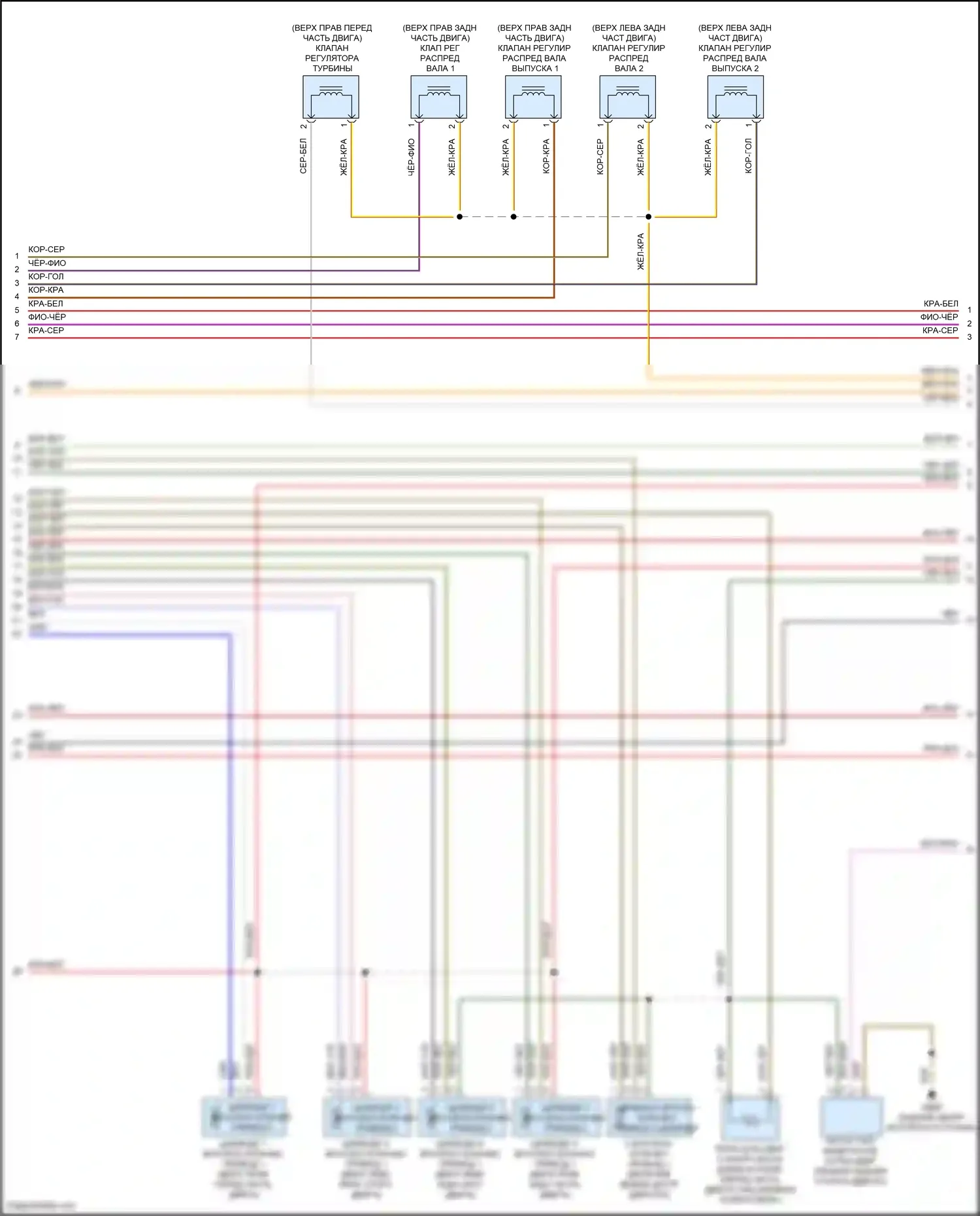 SQ5 Sportback Audi FY (2020-2024): Электросхема двигателя 3,0л турбо (5 из 10) 