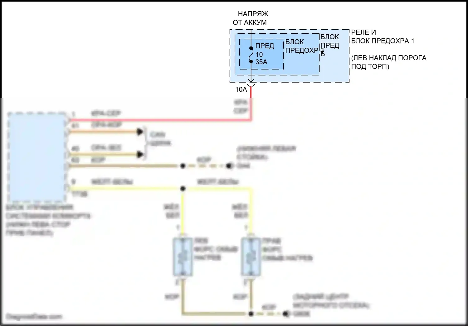 SQ5 Sportback Audi FY (2020-2024): Электросхема подогрева форсунки 