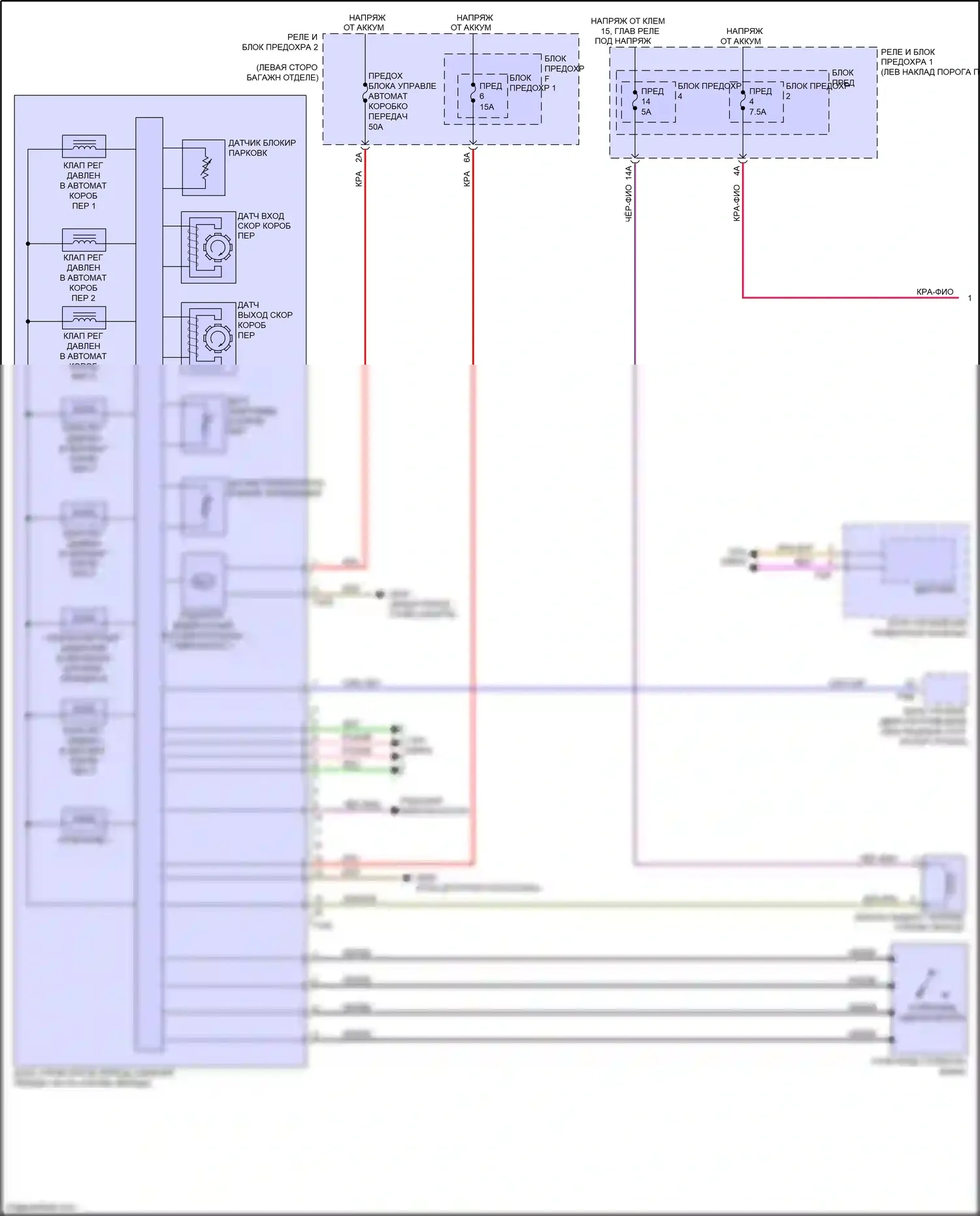 SQ5 Sportback Audi FY (2020-2024): Электросхема автоматической коробки передач (1 из 2) 