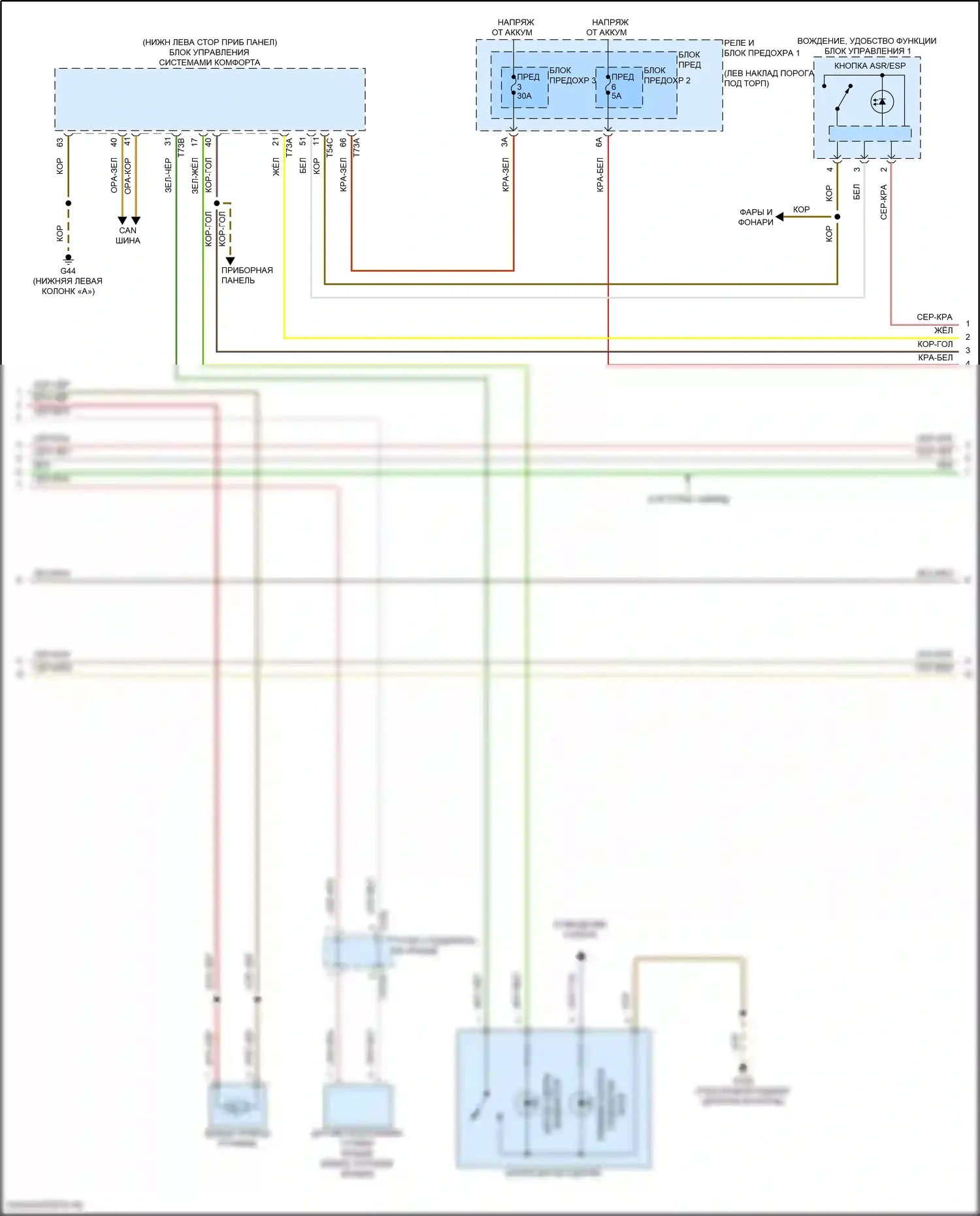 SQ5 Audi II рестайлинг (2020-2024): Антиблокировочная система abs электросхема (2 из 3) 