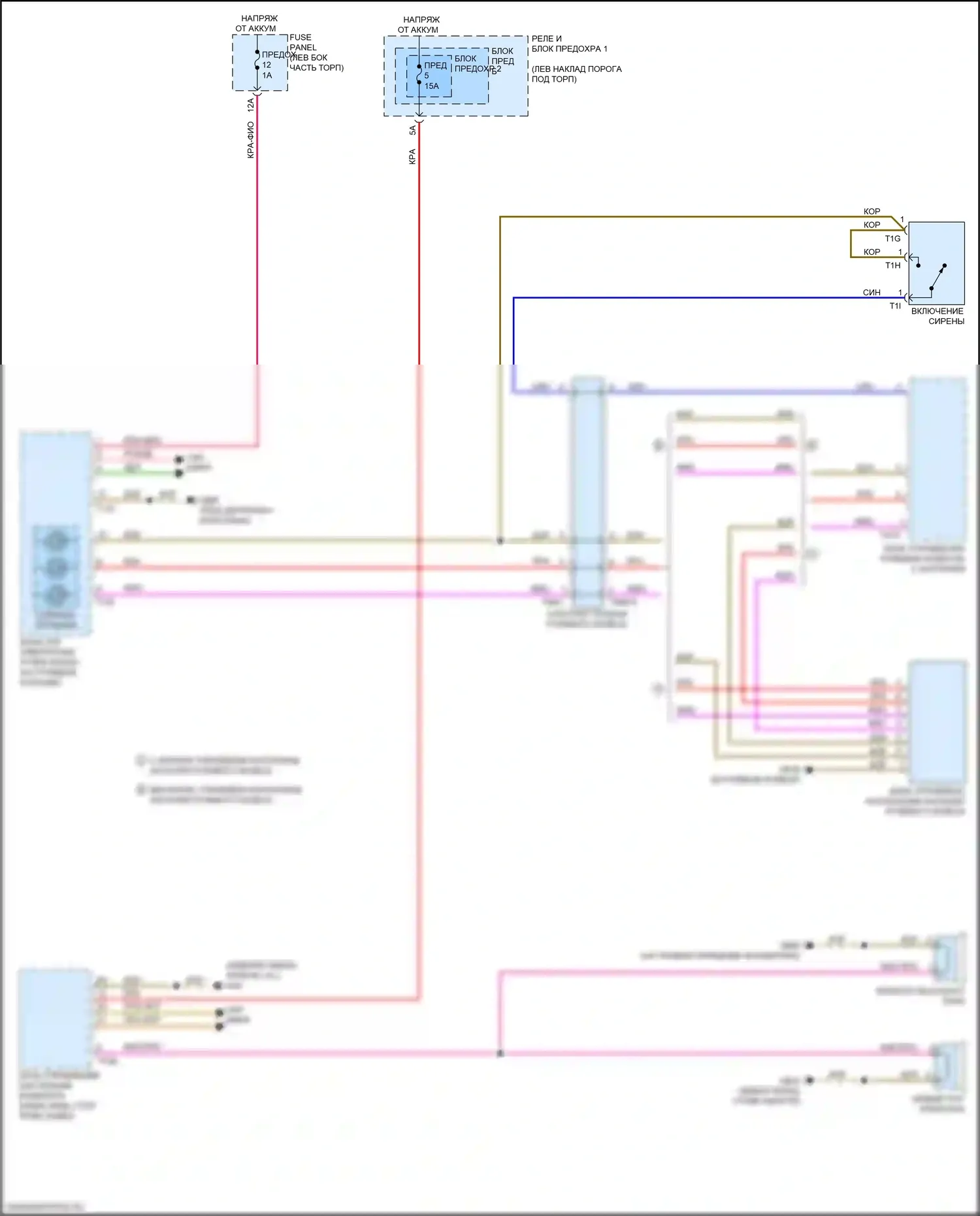 SQ5 Audi II рестайлинг (2020-2024): Электросхема клаксона 