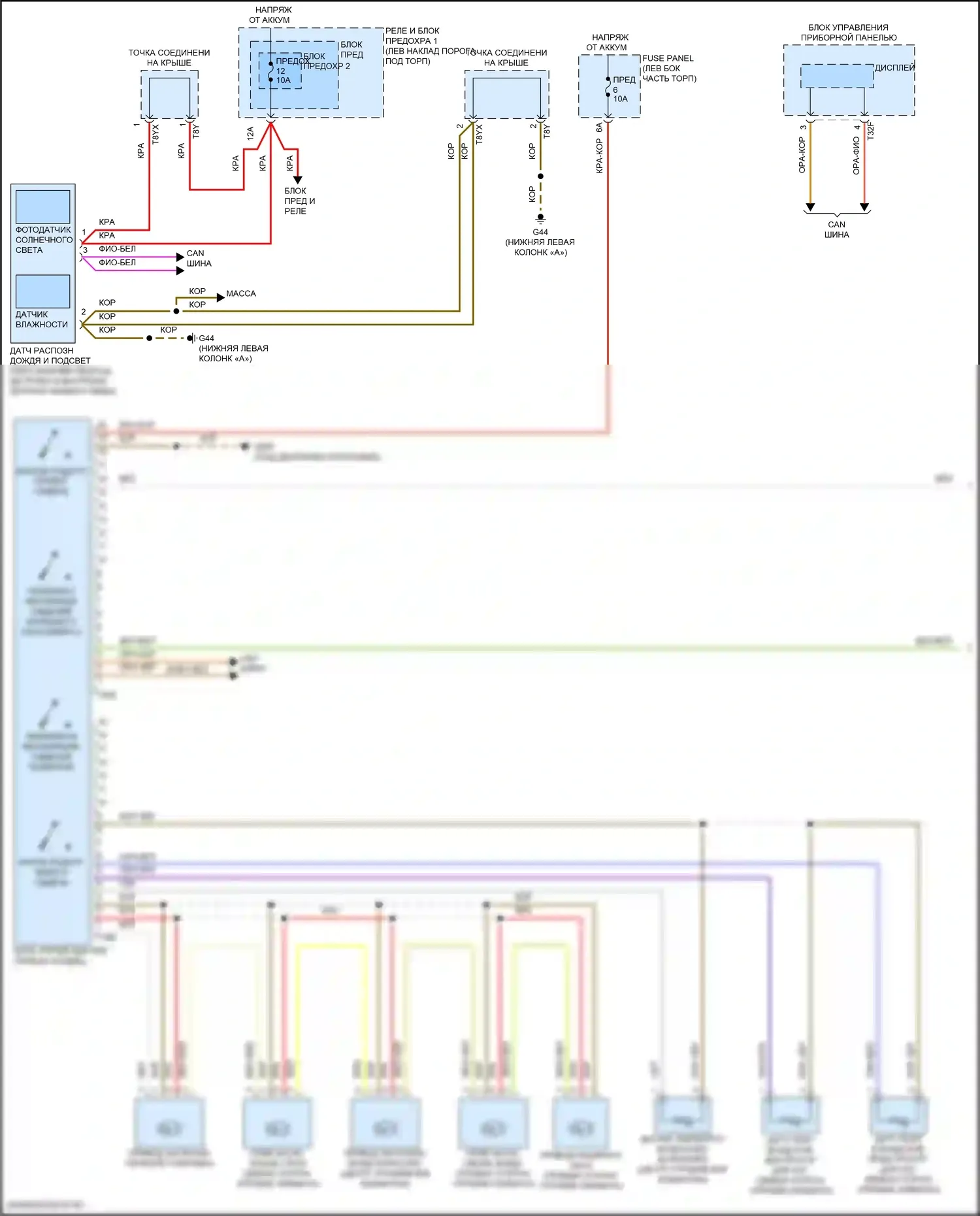 SQ5 Audi II рестайлинг (2020-2024): Электросхема климат контроля, с климатом (1 из 4) 