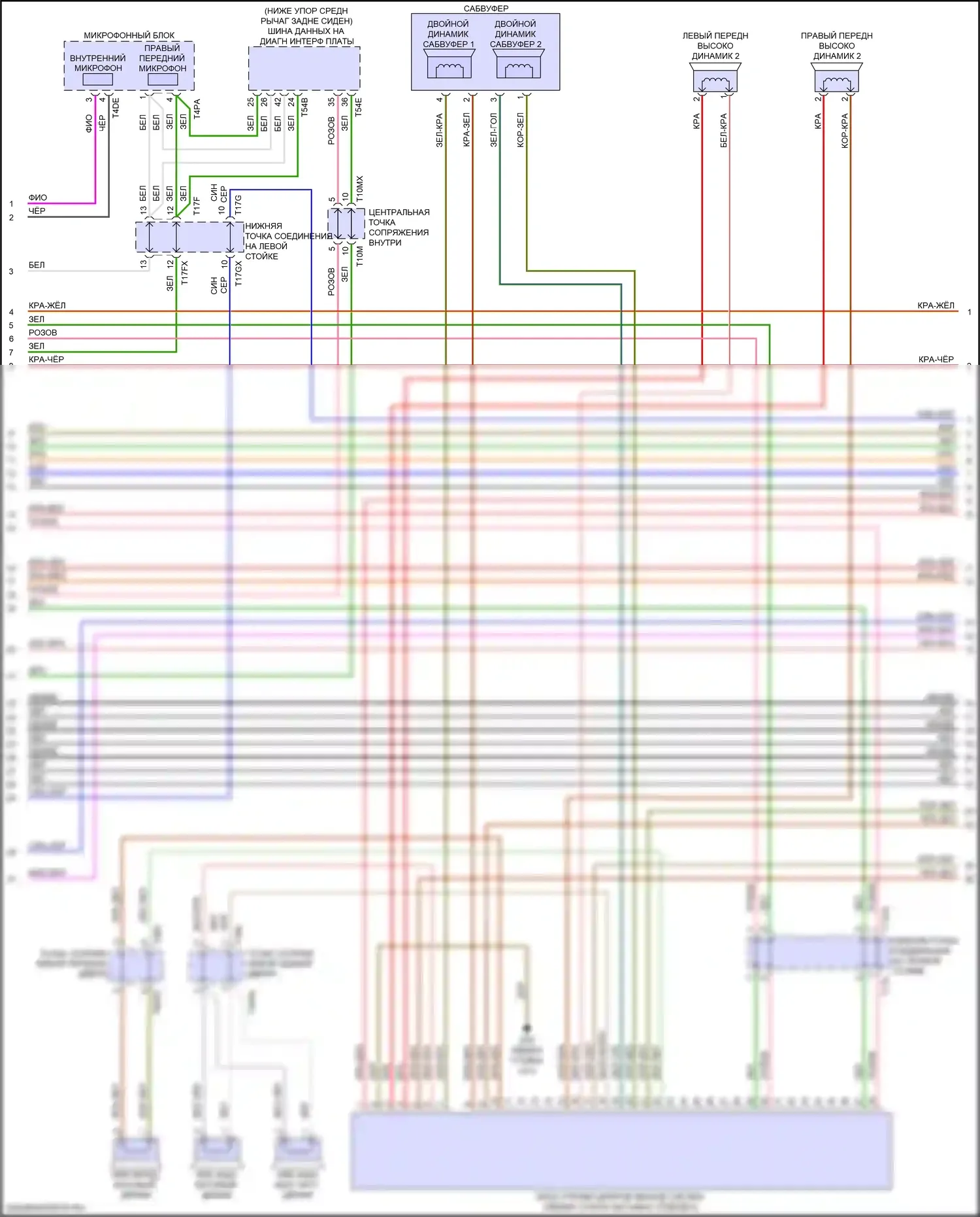 SQ5 Audi II рестайлинг (2020-2024): Электросхема магнитолы, с усилителем (2 из 5) 