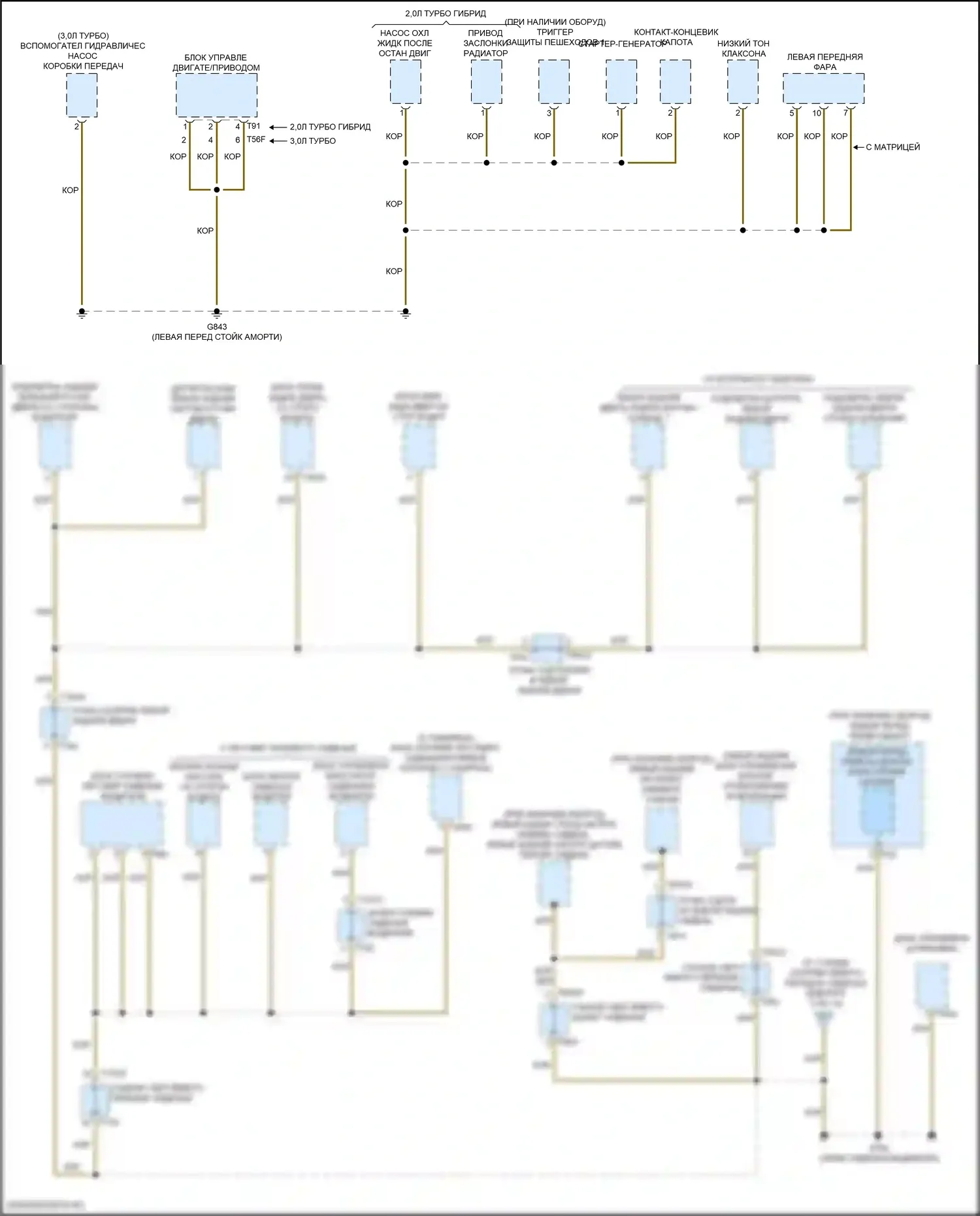 SQ5 Audi II рестайлинг (2020-2024): Электросхема разводки массы (4 из 10) 