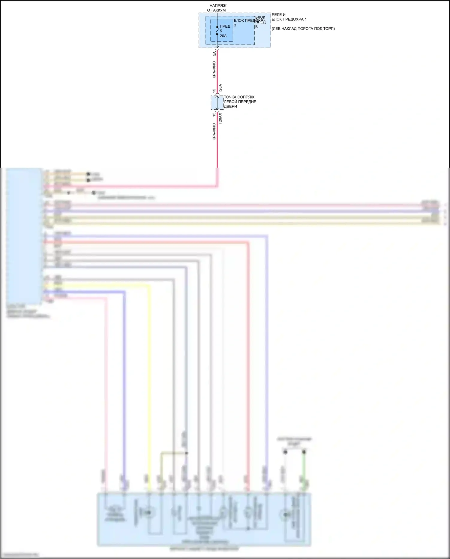 SQ5 Audi II рестайлинг (2020-2024): Управление зеркалами заднего вида электросхема (1 из 2) 