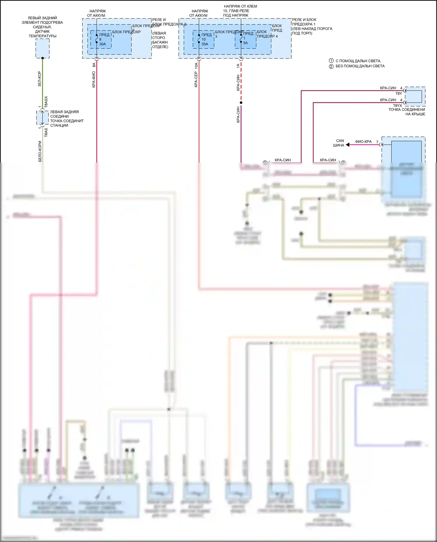 SQ5 Audi II (2017-2020): Электросхема климат контроля, без climat (3 из 4) 