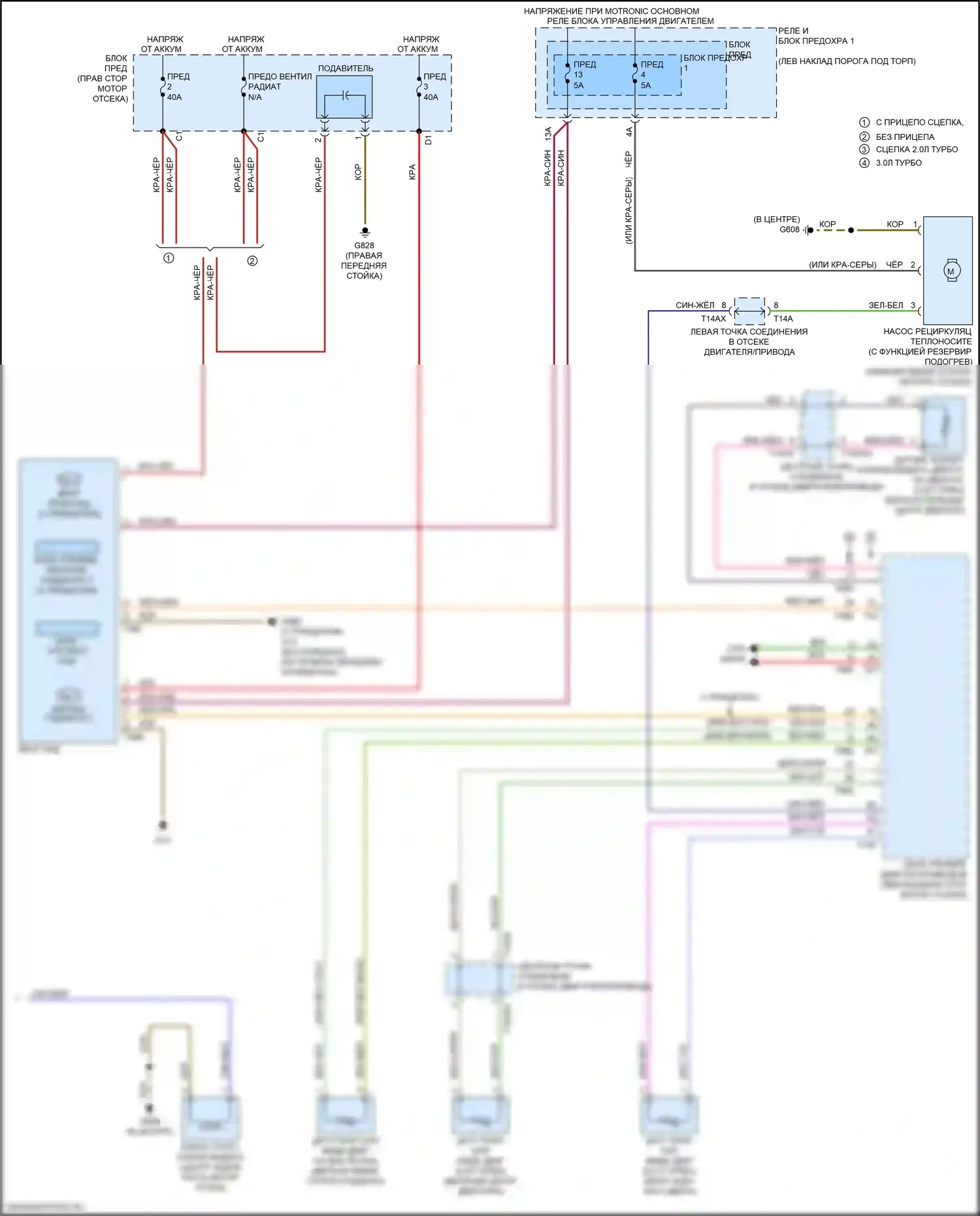 SQ5 Audi II (2017-2020): Электросхема климат контроля, без climat (4 из 4) 