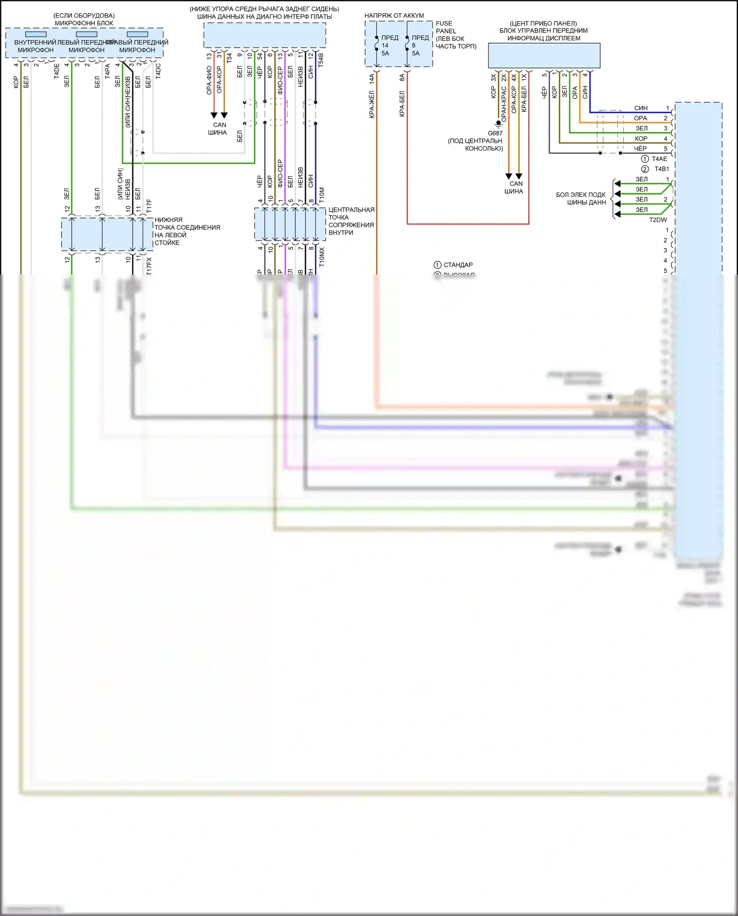 SQ5 Audi II (2017-2020): Электросхема магнитолы, со звуком bang и olufsen (3 из 4) 