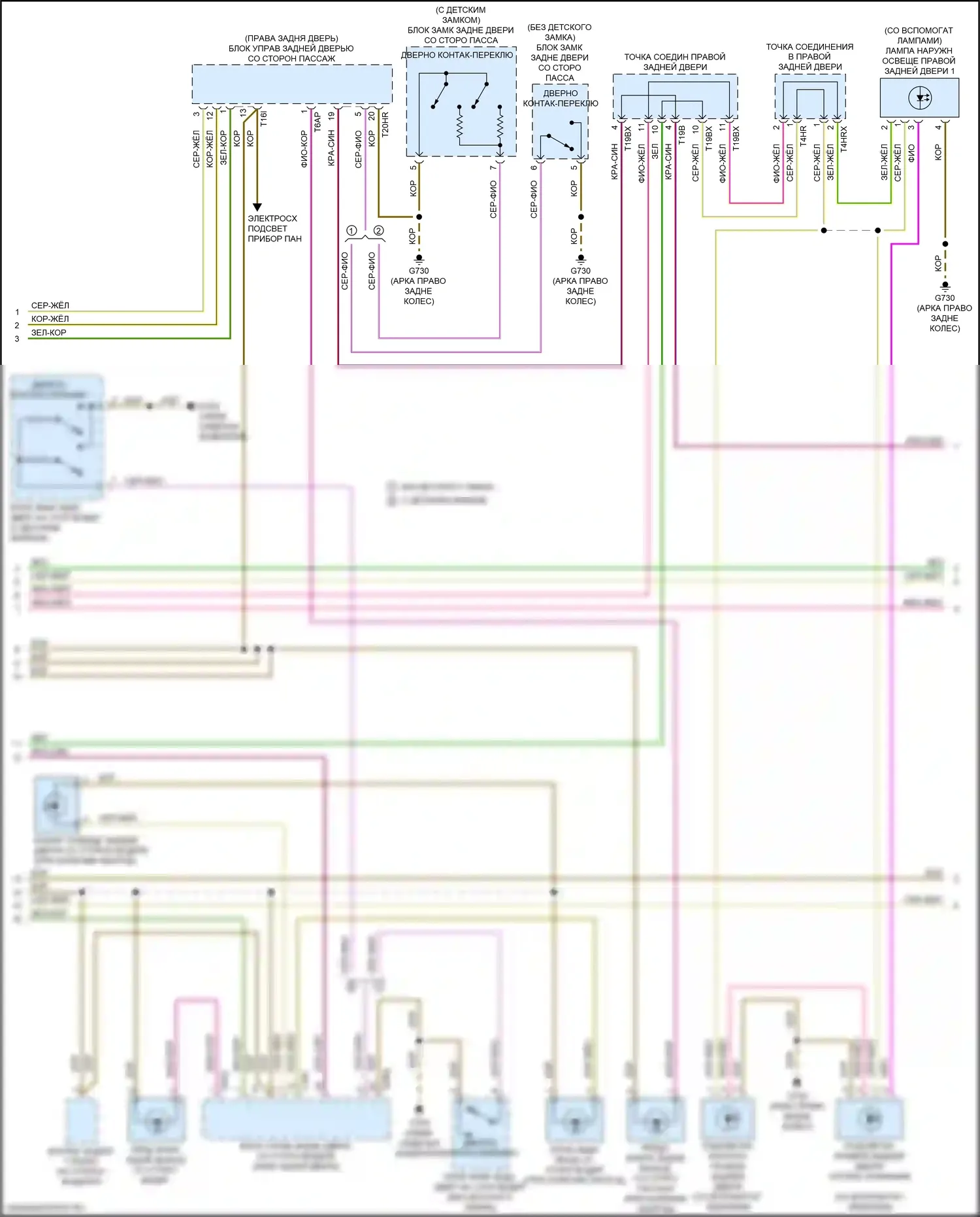 SQ5 Audi II (2017-2020): Электросхема освещения салона (5 из 6) 