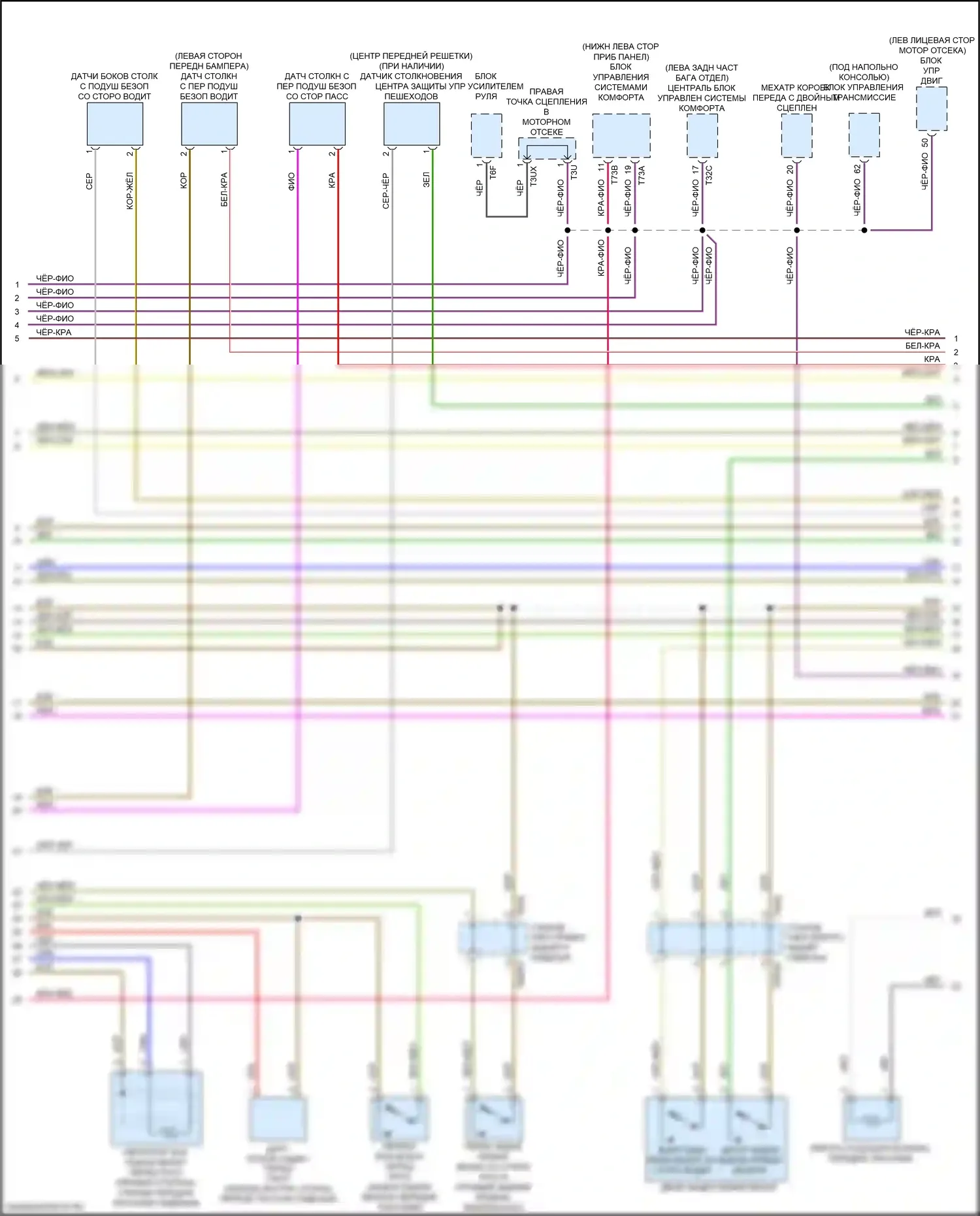 SQ5 Audi II (2017-2020): Электросхема подушек безопасности (4 из 5) 