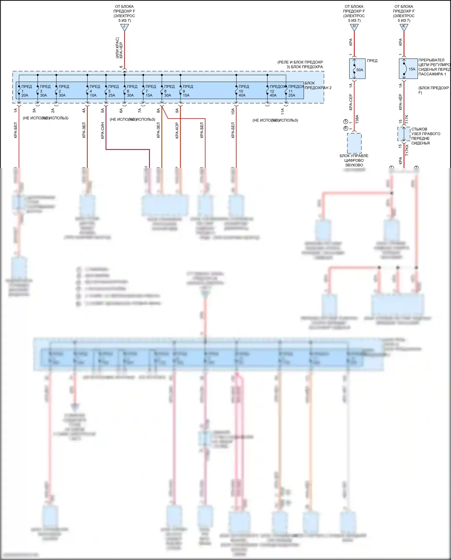 SQ7 Audi 4M рестайлинг (2019-2024): Электросхема блока предохранителей реле (6 из 7) 