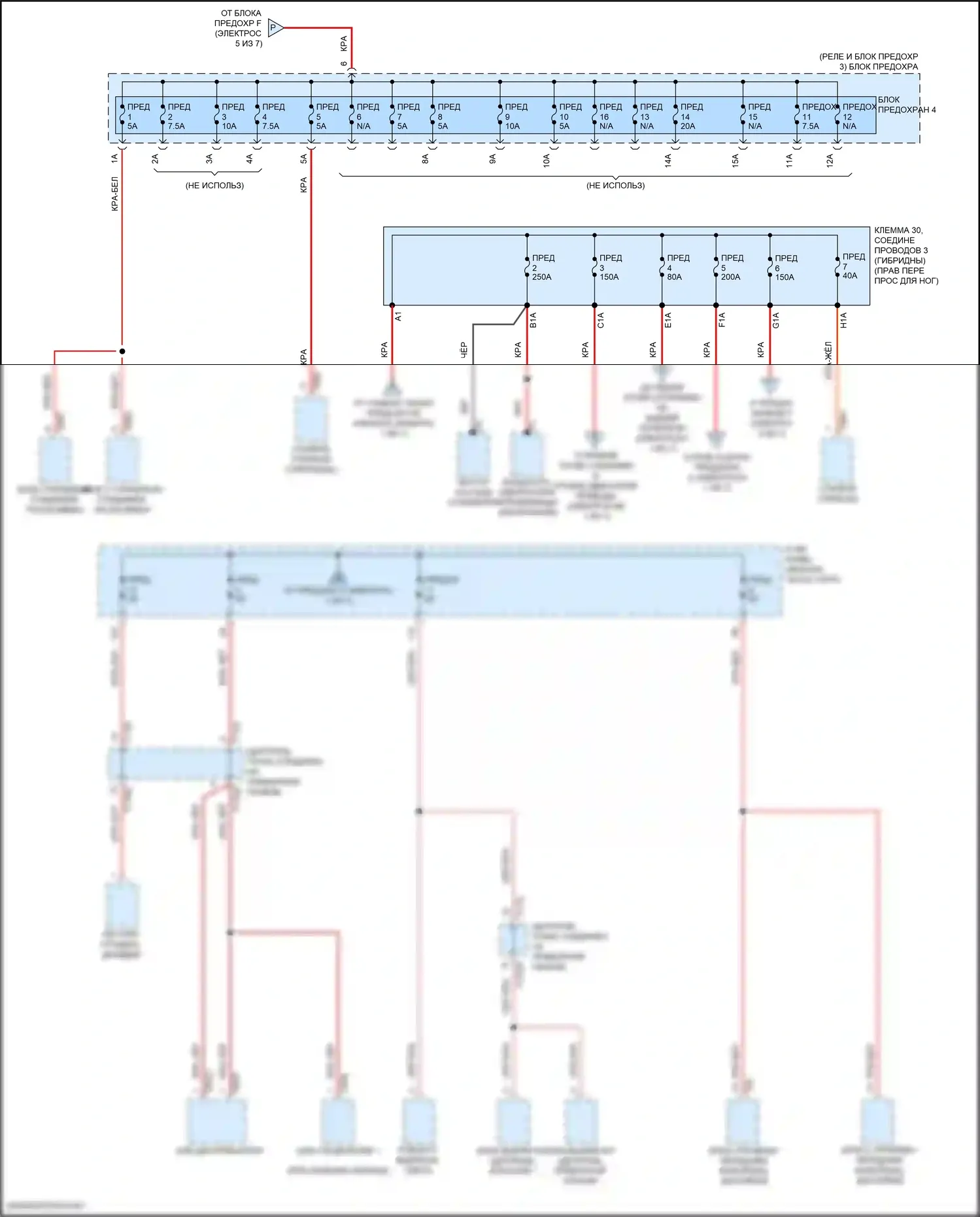 SQ7 Audi 4M рестайлинг (2019-2024): Электросхема блока предохранителей реле (7 из 7) 
