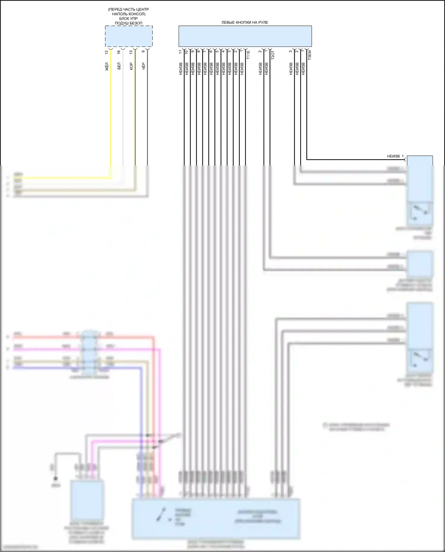 SQ7 Audi 4M рестайлинг (2019-2024): Электросхема блока управления электронными системами рулевой колонки (2 из 2) 
