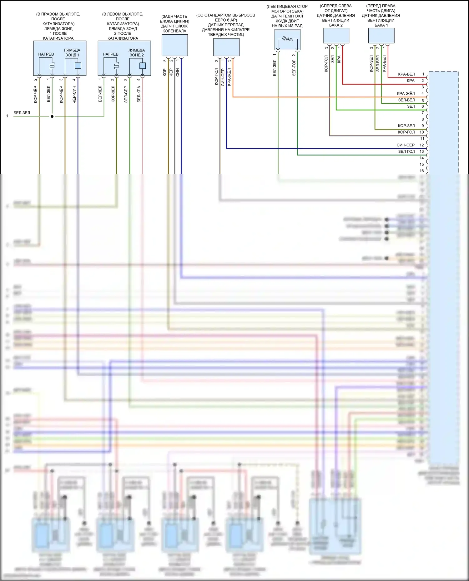 SQ7 Audi 4M рестайлинг (2019-2024): Электросхема двигателя 4.0l turbo hybrid (12 из 12) 