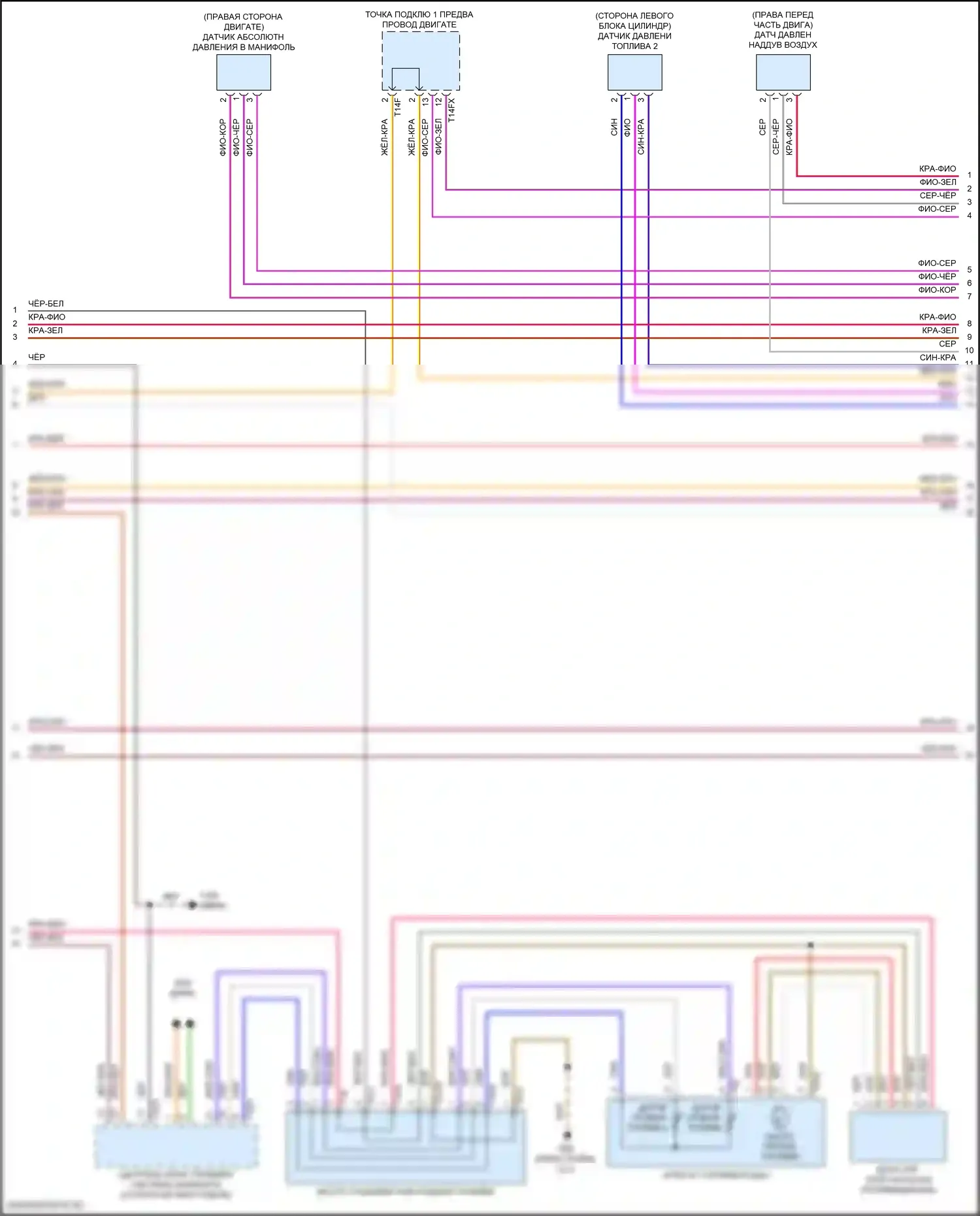SQ7 Audi 4M рестайлинг (2019-2024): Электросхема двигателя 4.0l turbo hybrid (4 из 12) 