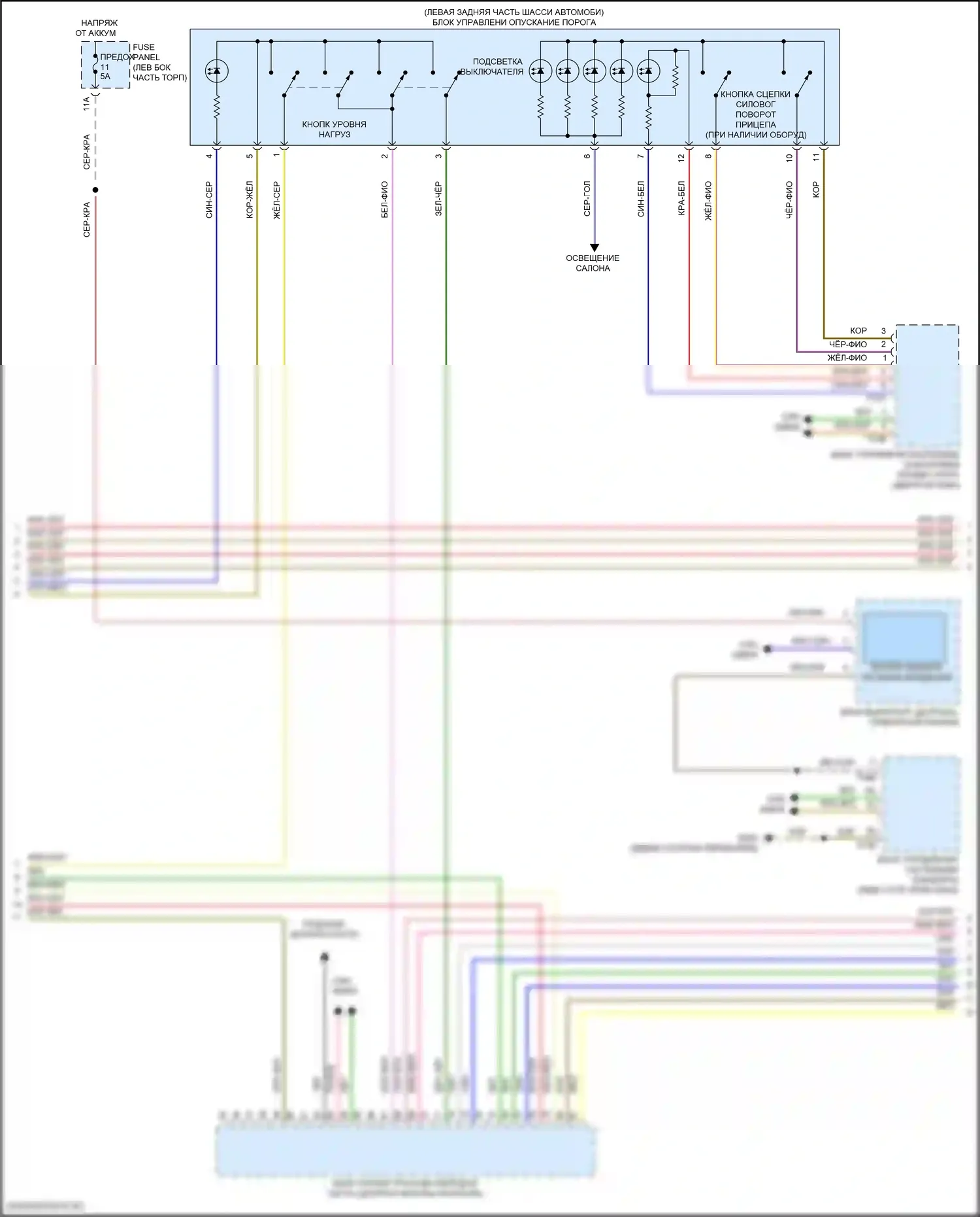 SQ7 Audi 4M рестайлинг (2019-2024): Электросхема электронной подвески (2 из 3) 