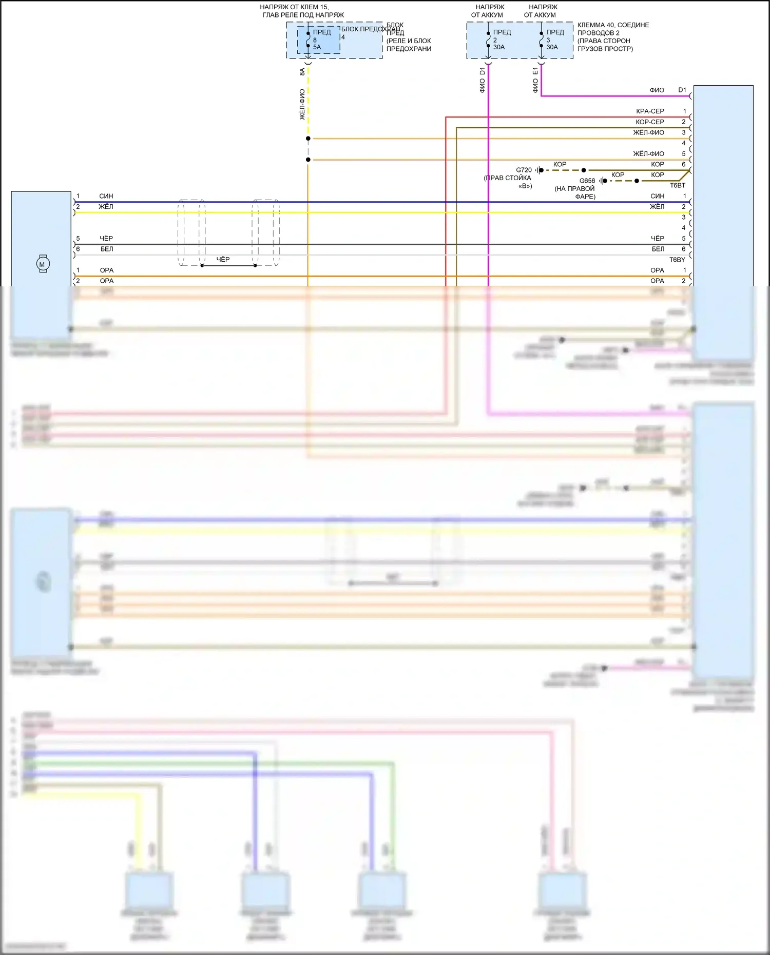 SQ7 Audi 4M рестайлинг (2019-2024): Электросхема электронной подвески (3 из 3) 
