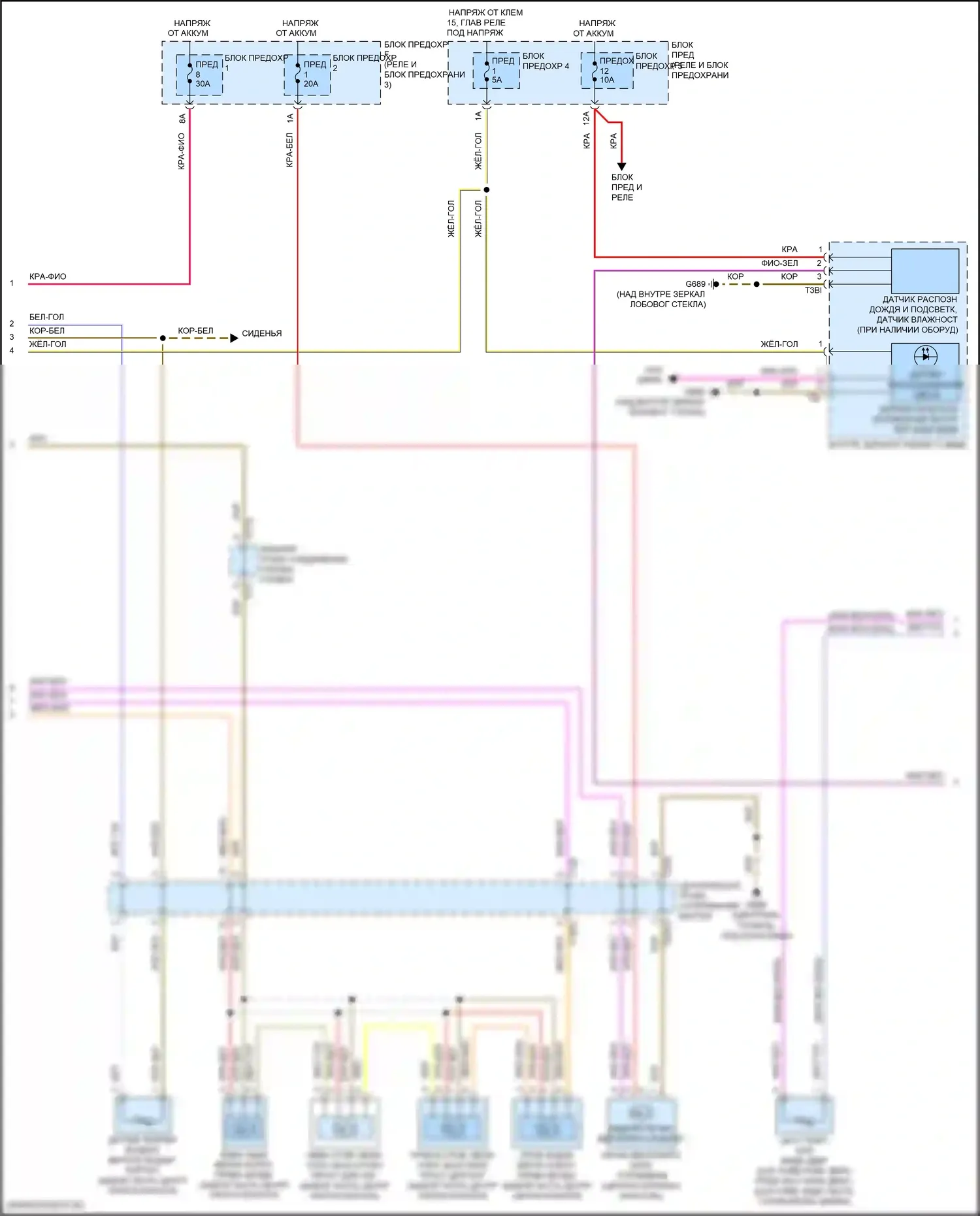 SQ7 Audi 4M рестайлинг (2019-2024): Электросхема климат контроля, с задними органами управления (3 из 4) 