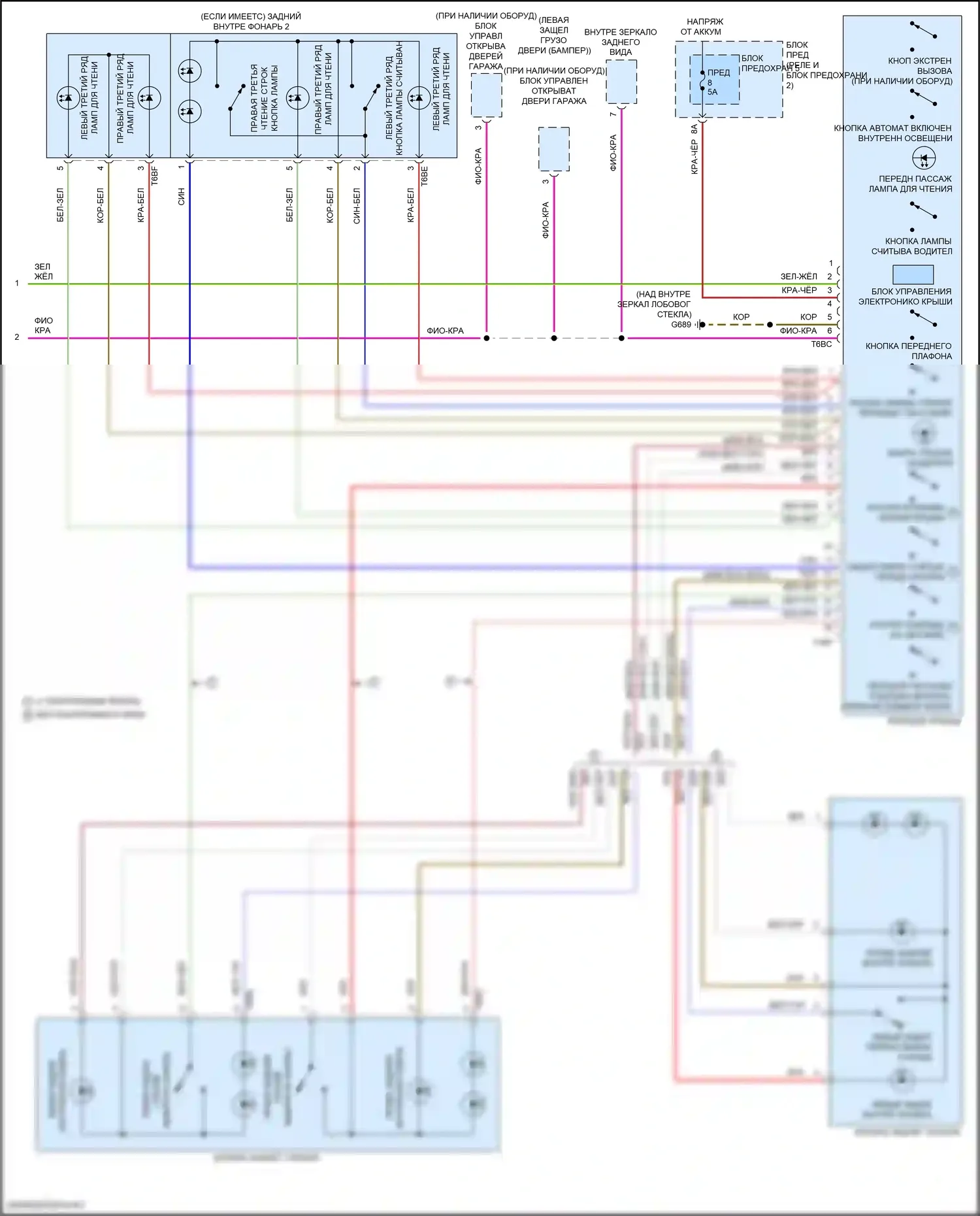 SQ7 Audi 4M рестайлинг (2019-2024): Электросхема освещения салона (8 из 8) 