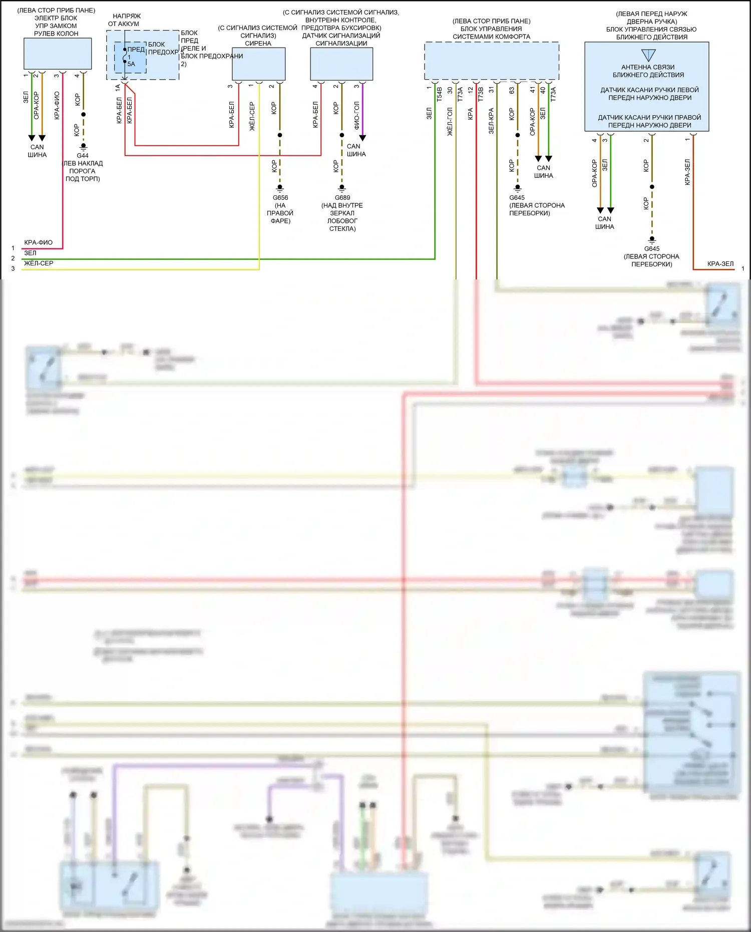 SQ7 Audi 4M рестайлинг (2019-2024): Электросхема центрального замка (5 из 6) 