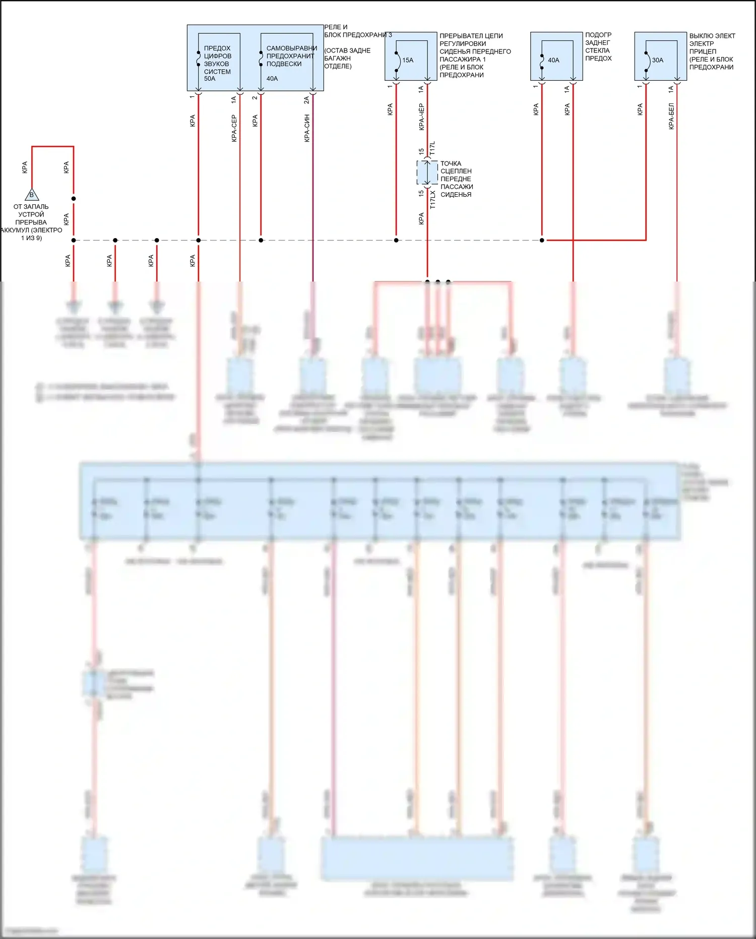 SQ8 Audi I рестайлинг (2023-2024): Электросхема блока предохранителей реле (4 из 9) 
