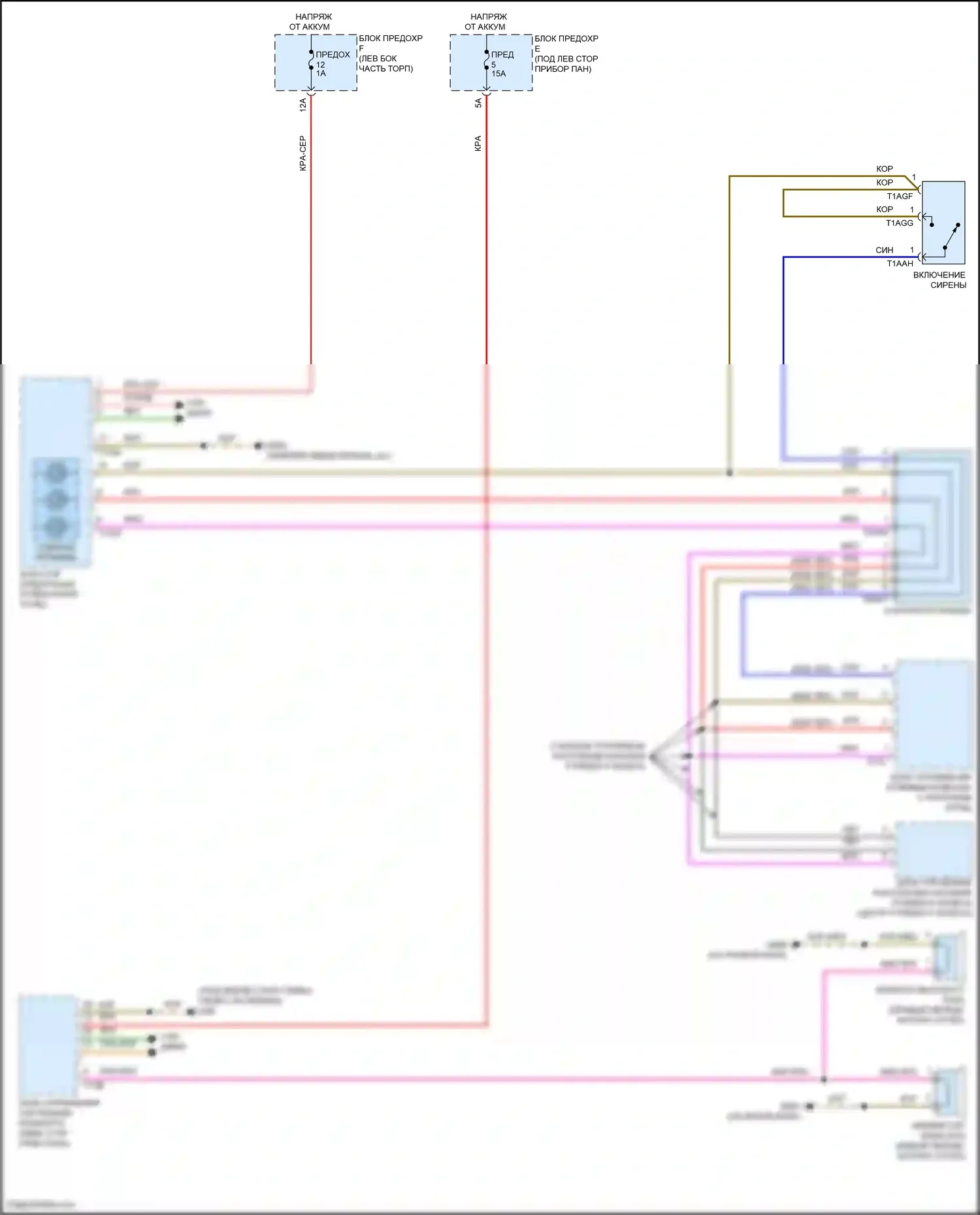 SQ8 Audi I рестайлинг (2023-2024): Электросхема клаксона 