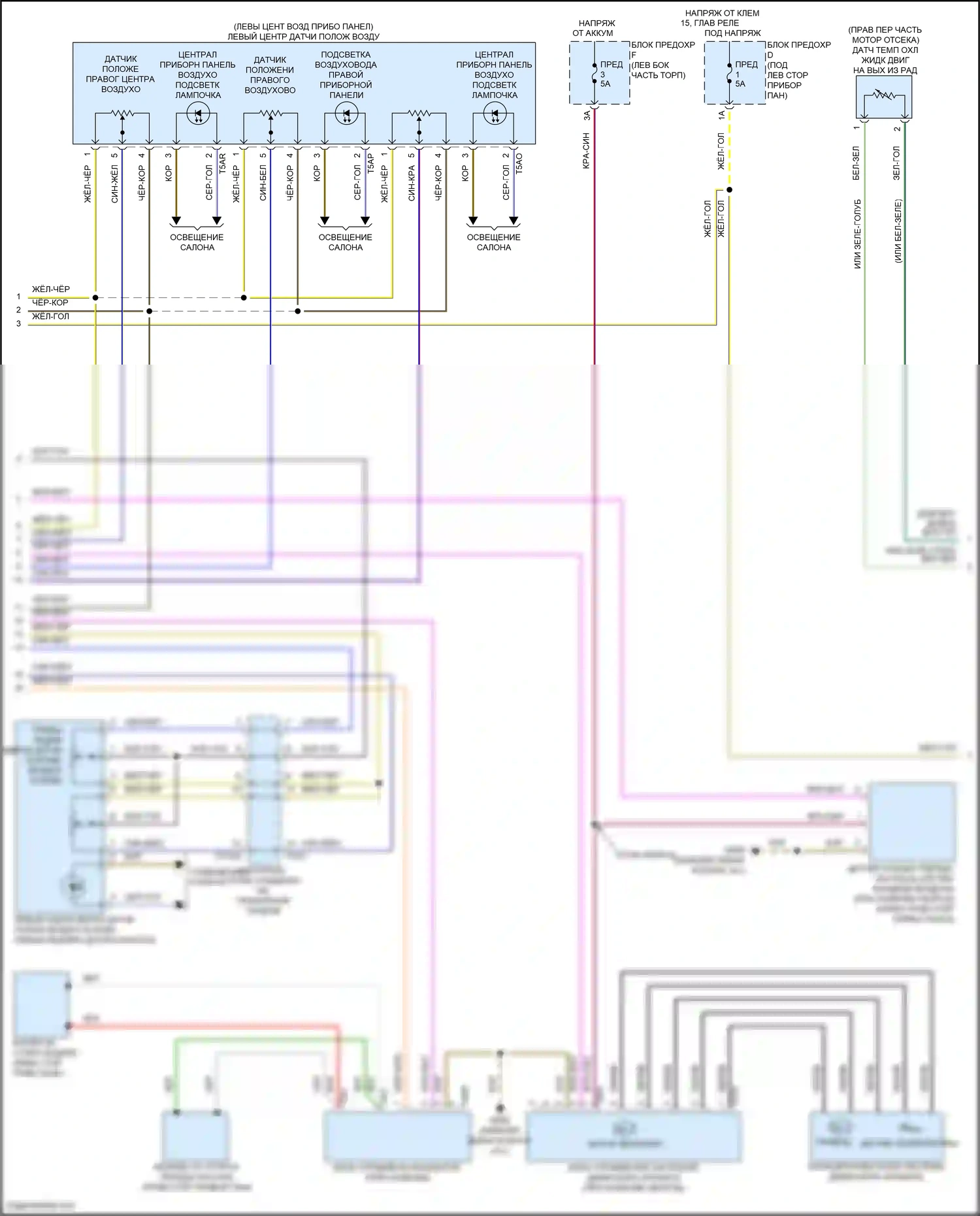 SQ8 Audi I рестайлинг (2023-2024): Электросхема климат контроля, с климат-контролем и задним управлением, без многозональности, с контролем ударного давления (5 из 6) 