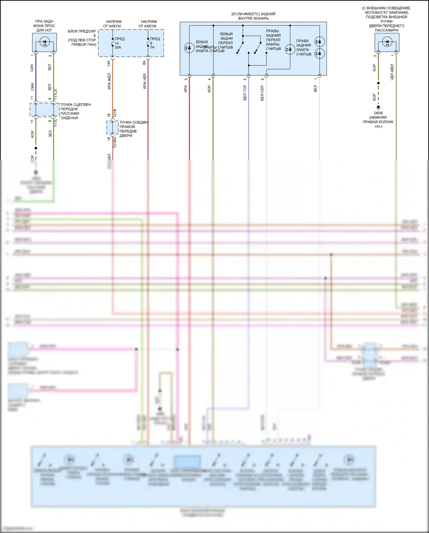 SQ8 Audi I рестайлинг (2023-2024): Электросхема освещения салона (2 из 6) 