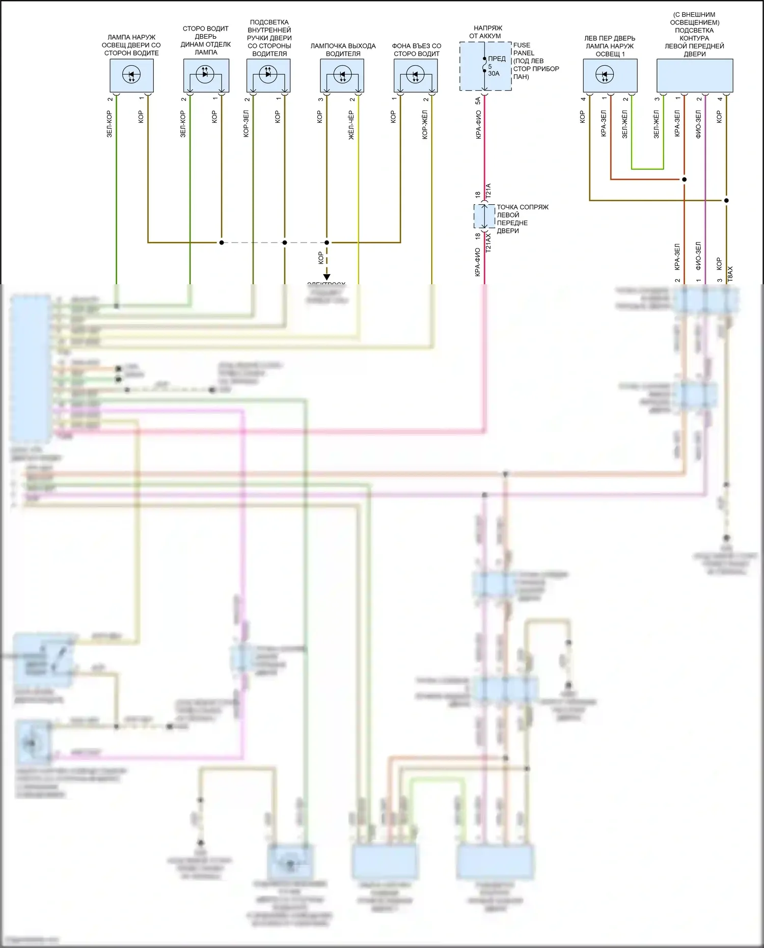 SQ8 Audi I рестайлинг (2023-2024): Электросхема освещения салона (6 из 6) 