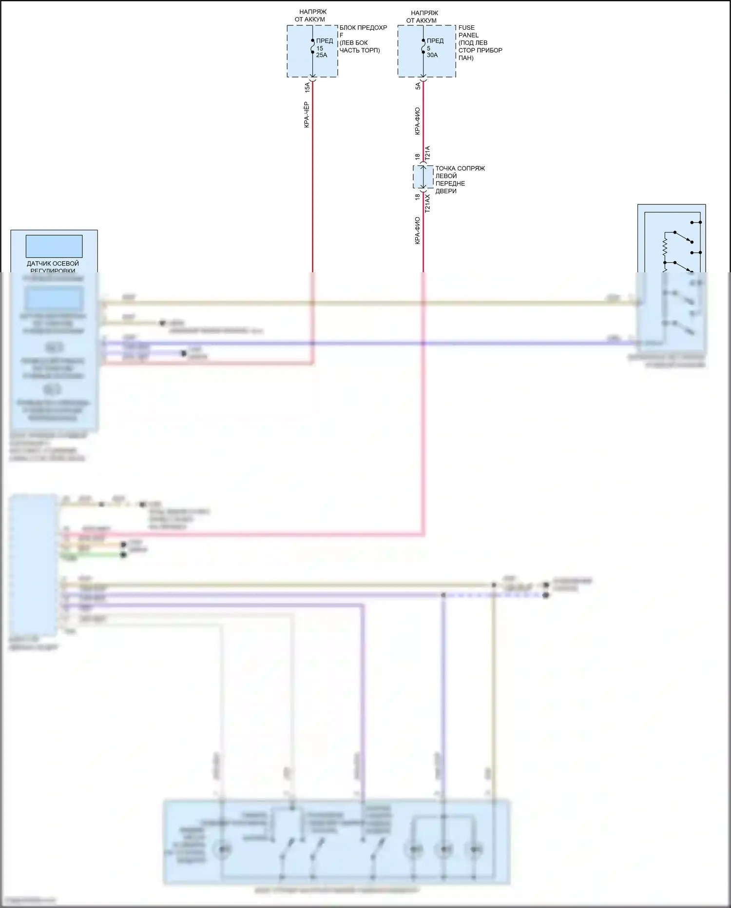 SQ8 Audi I рестайлинг (2023-2024): Электросхема памяти рулевой колонки 