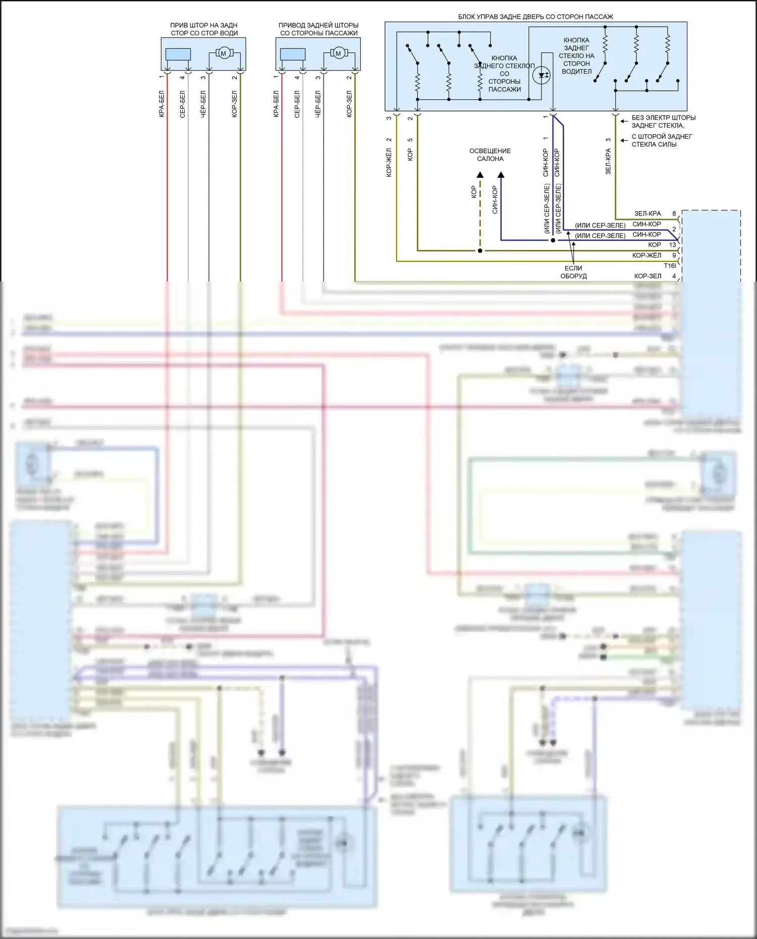 SQ8 Audi I рестайлинг (2023-2024): Электросхема стеклоподъемников (2 из 2) 