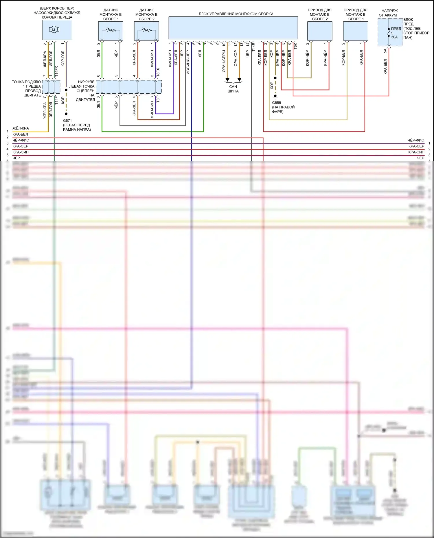 SQ8 Audi I (2019-2023): Электросхема двигателя 4.0l turbo hybrid (3 из 12) 