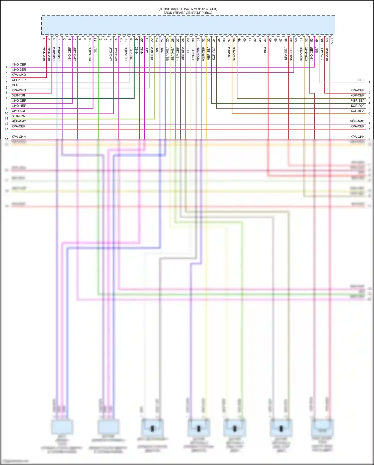 SQ8 Audi I (2019-2023): Электросхема двигателя 4.0l turbo hybrid (5 из 12) 