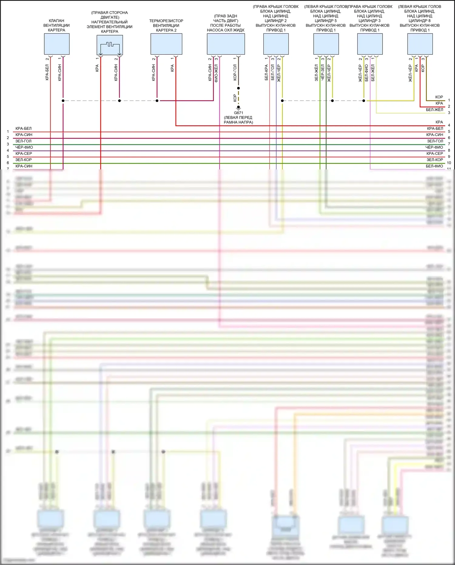 SQ8 Audi I (2019-2023): Электросхема двигателя 4.0l turbo hybrid (8 из 12) 