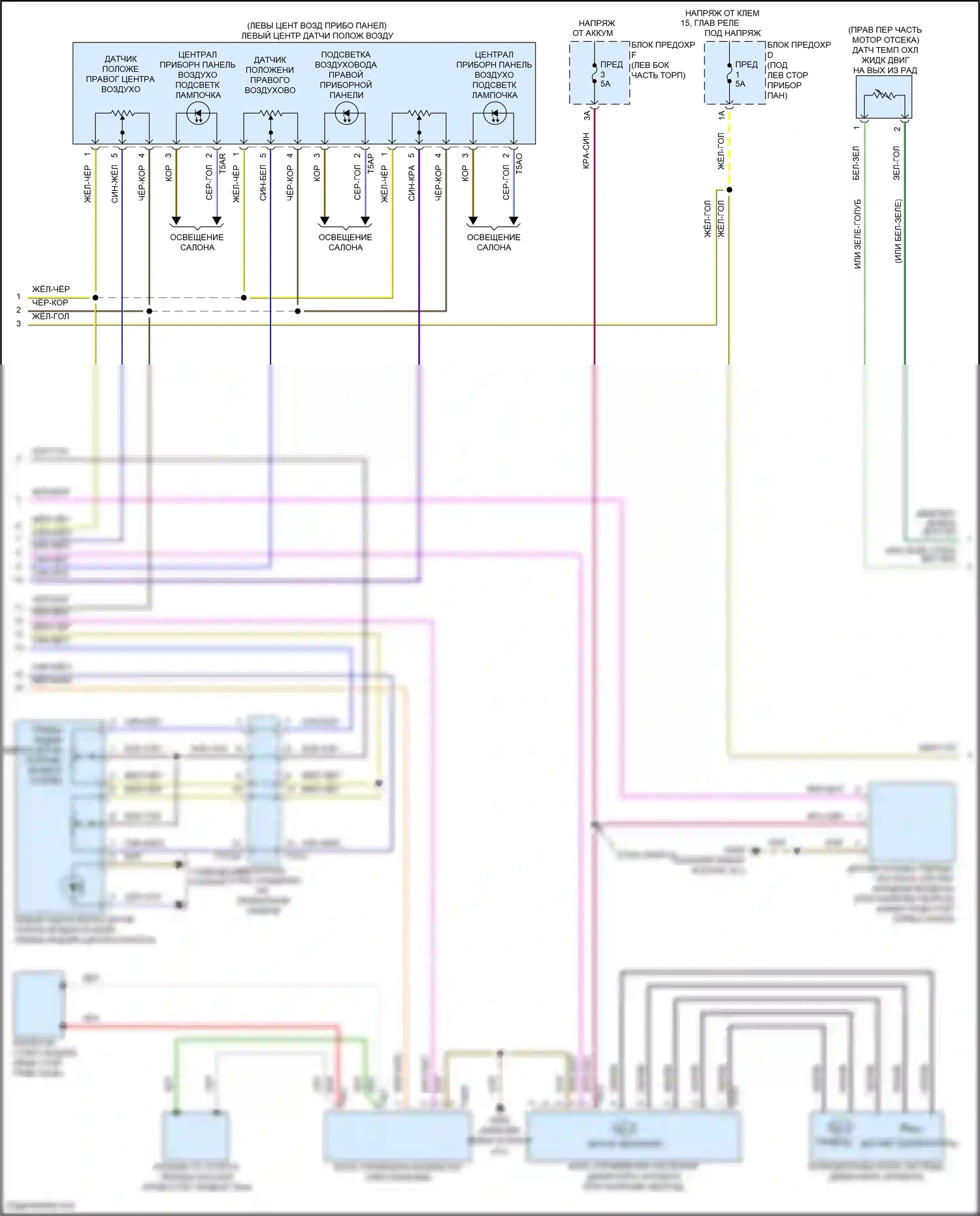 SQ8 Audi I (2019-2023): Электросхема климат контроля, с климат-контролем и задним управлением, без многозональности, с контролем ударного давления (5 из 6) 