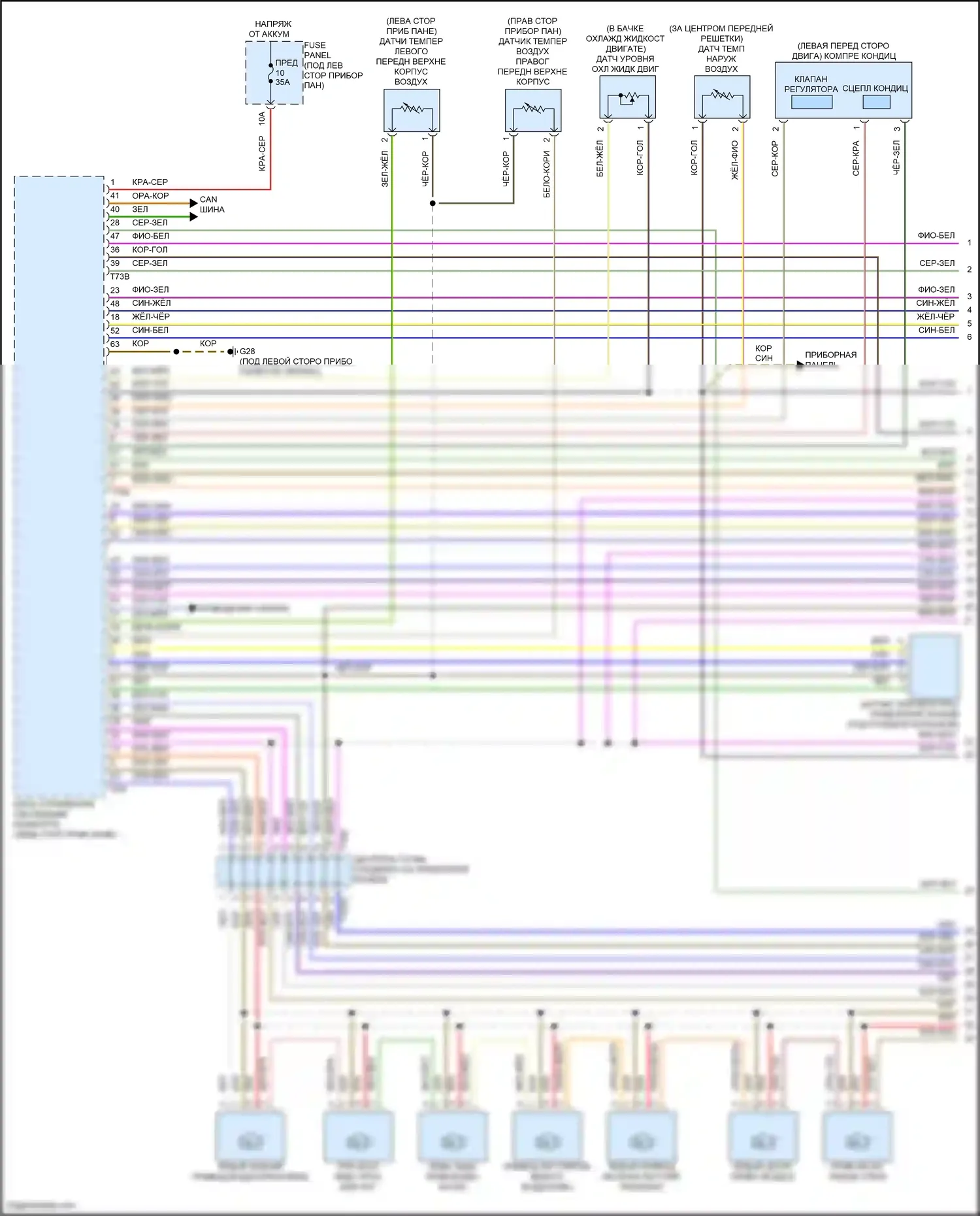 SQ8 Audi I (2019-2023): Электросхема климат контроля, с климатом, с многозонным управлением (1 из 5) 
