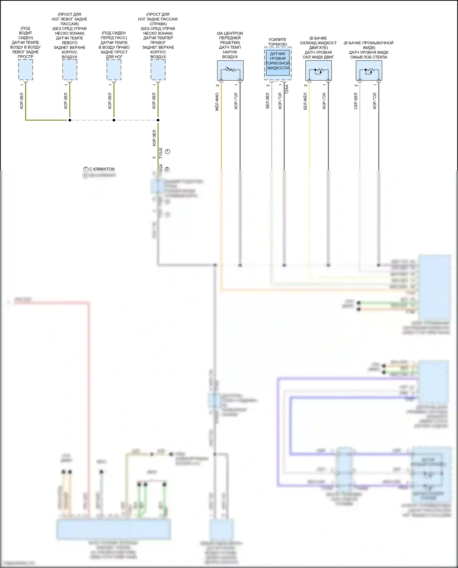 SQ8 Audi I (2019-2023): Электросхема приборной панели, с активным информационным дисплеем fpk (2 из 2) 