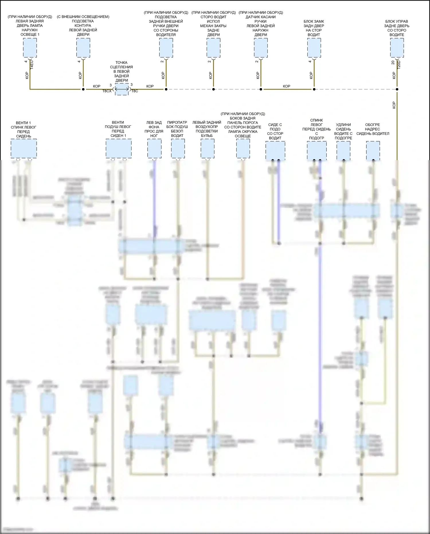 SQ8 Audi I (2019-2023): Электросхема разводки массы (2 из 7) 