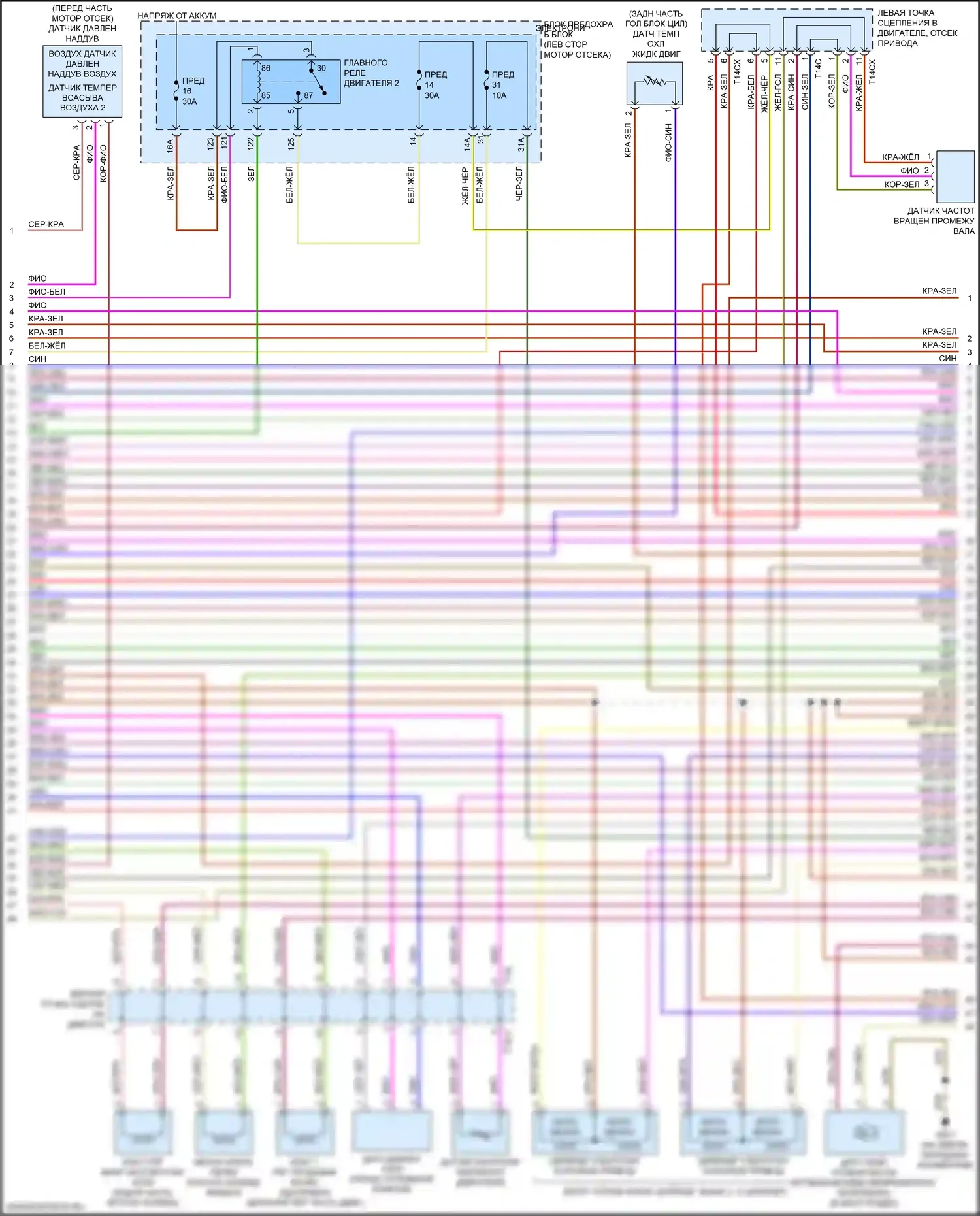 TT RS Audi 8S рестайлинг (2019-2024): Электросхема двигателя 2.5л турбо (3 из 8) 