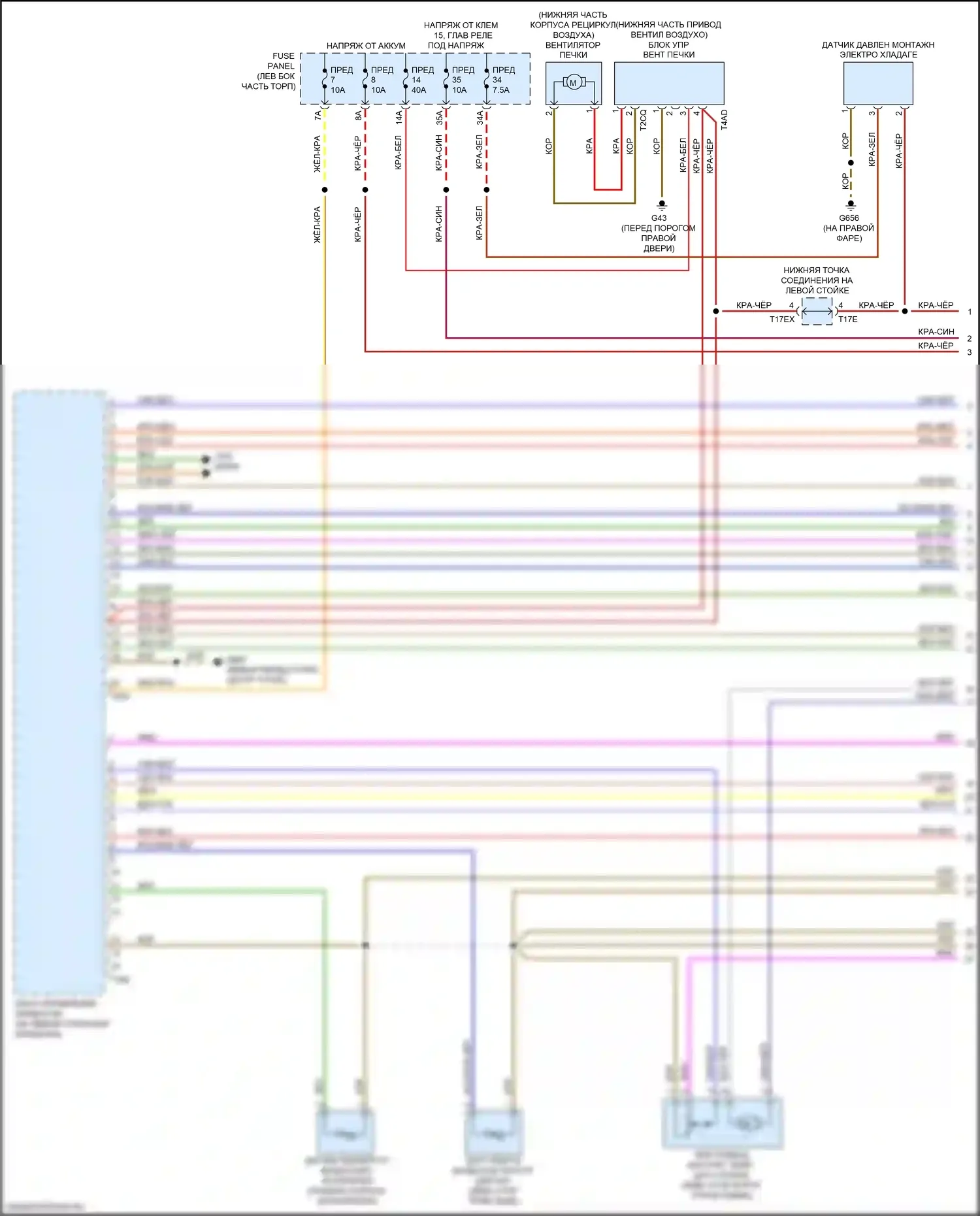 TT RS Audi 8S рестайлинг (2019-2024): Электросхема климат контроля (1 из 5) 
